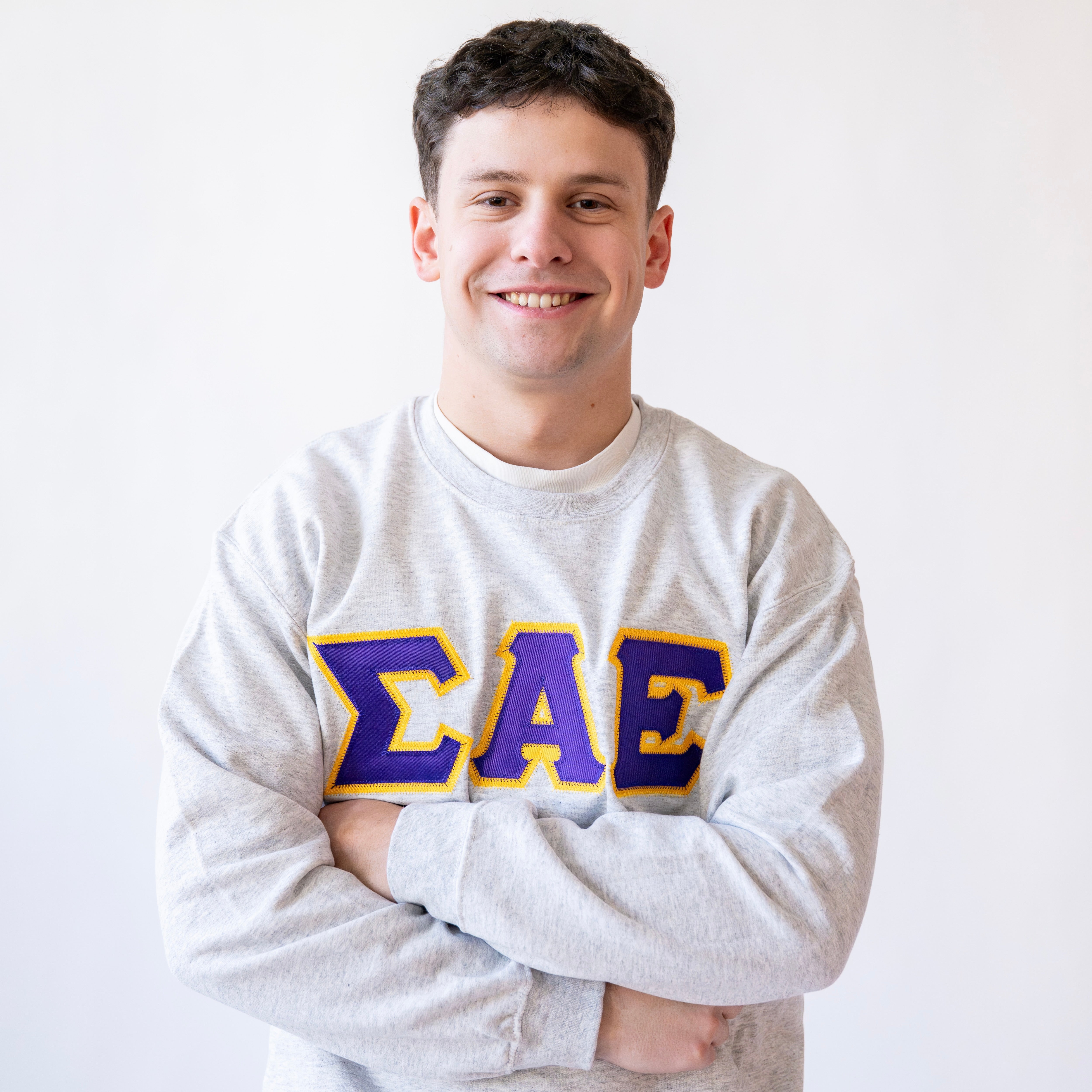 Basic Greek Letter Crewneck Sweatshirt - Sigma Alpha Epsilon