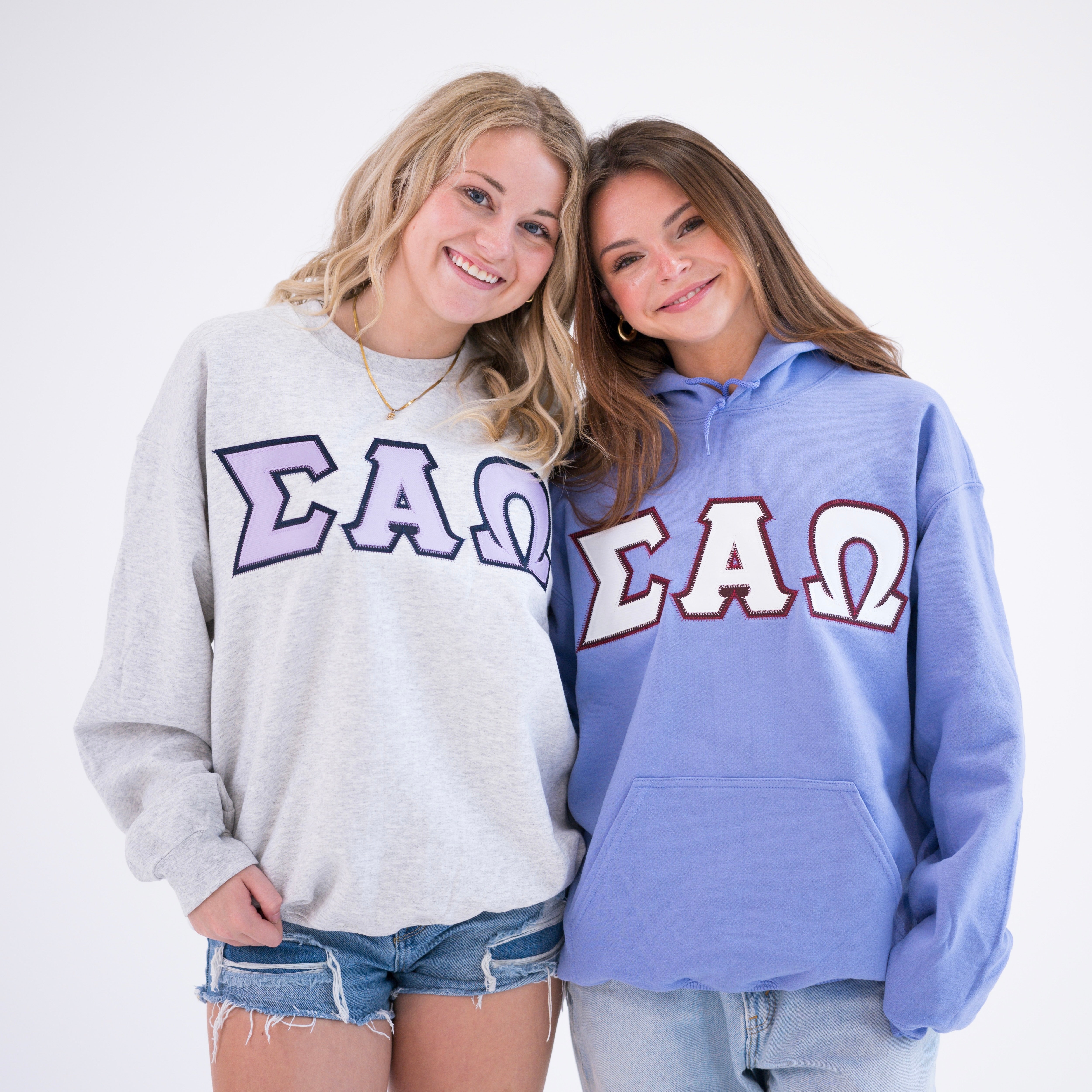 Basic Greek Letter Crewneck Sweatshirt - Sigma Alpha Omega