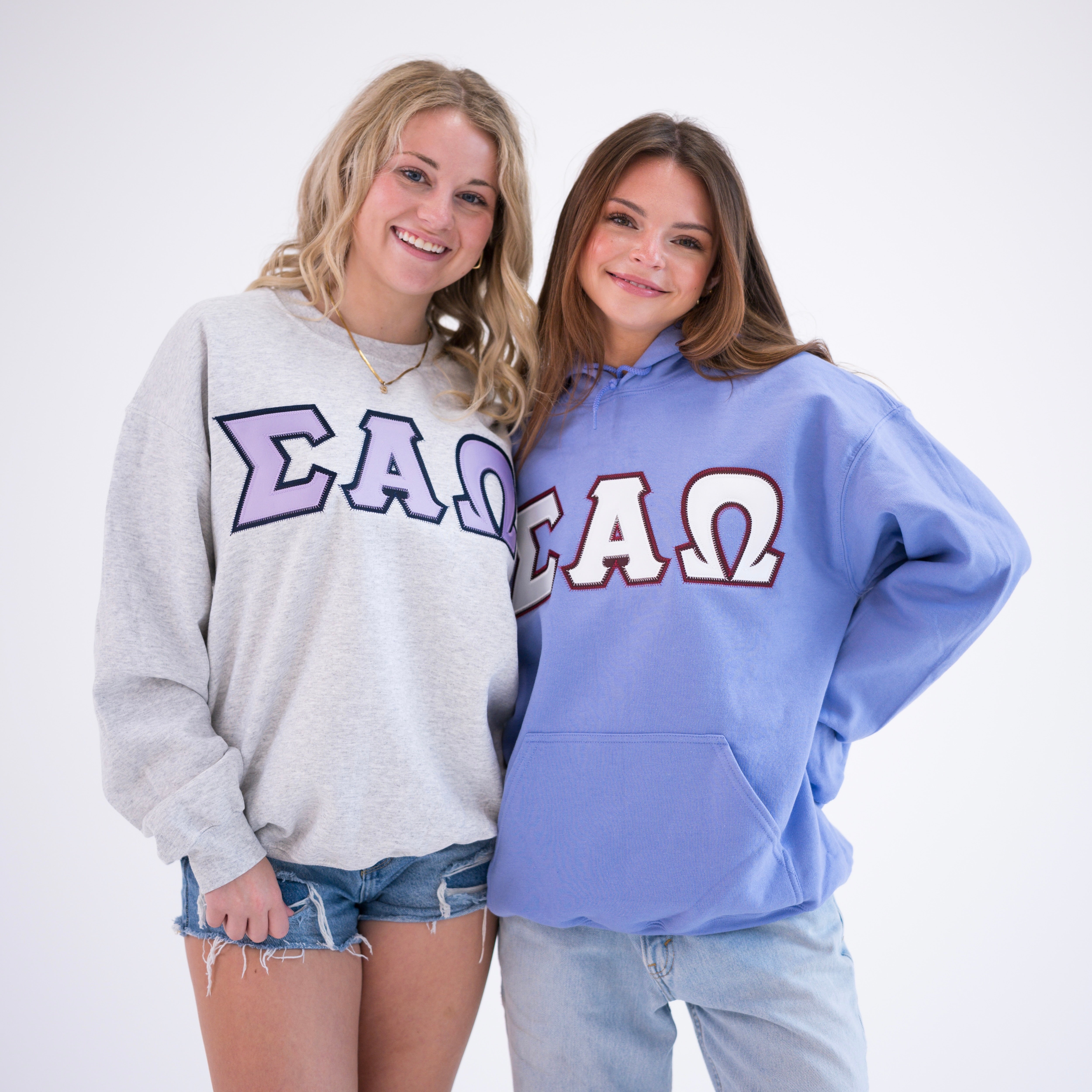 Basic Greek Letter Crewneck Sweatshirt - Sigma Alpha Omega