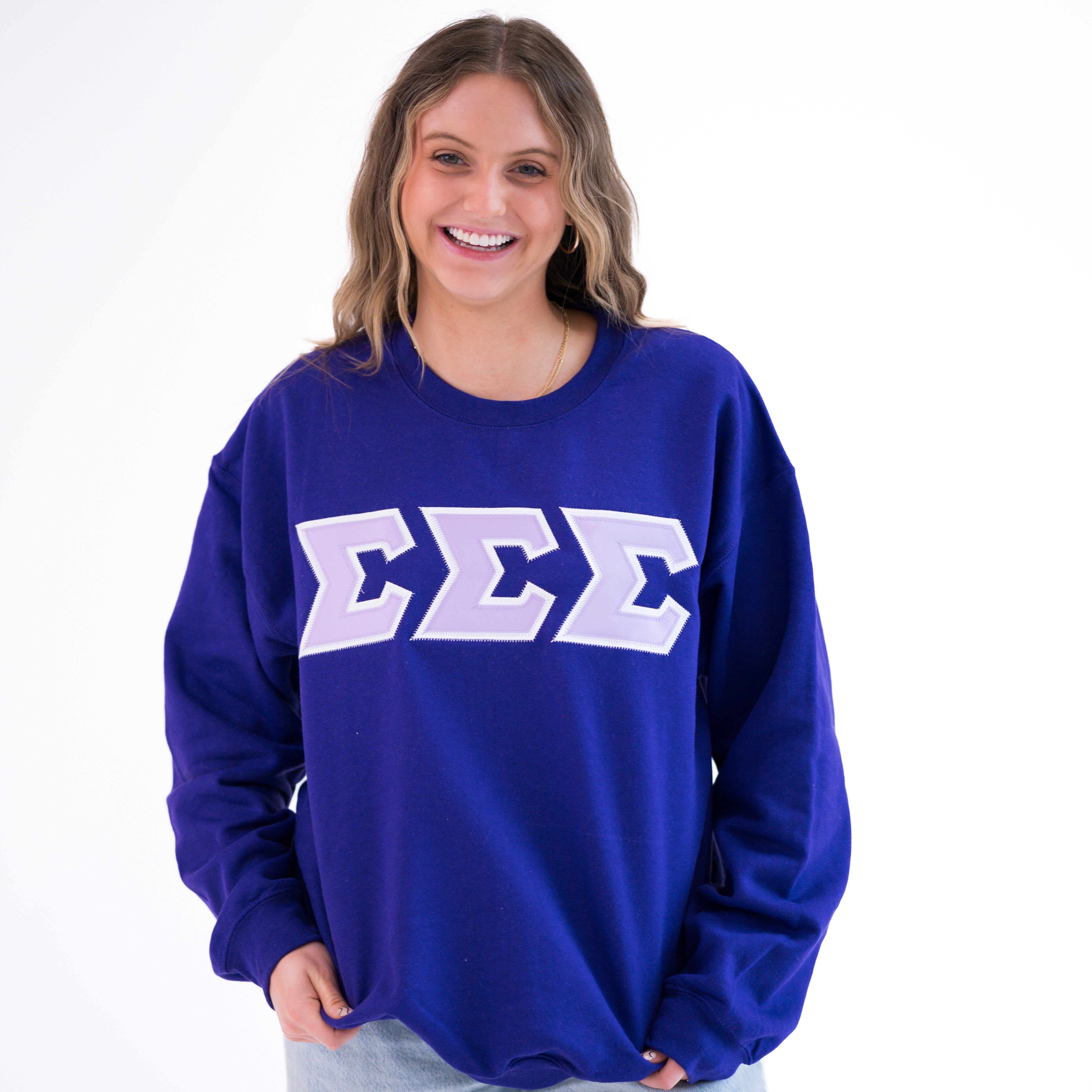 Basic Greek Letter Crewneck Sweatshirt - Sigma Sigma Sigma