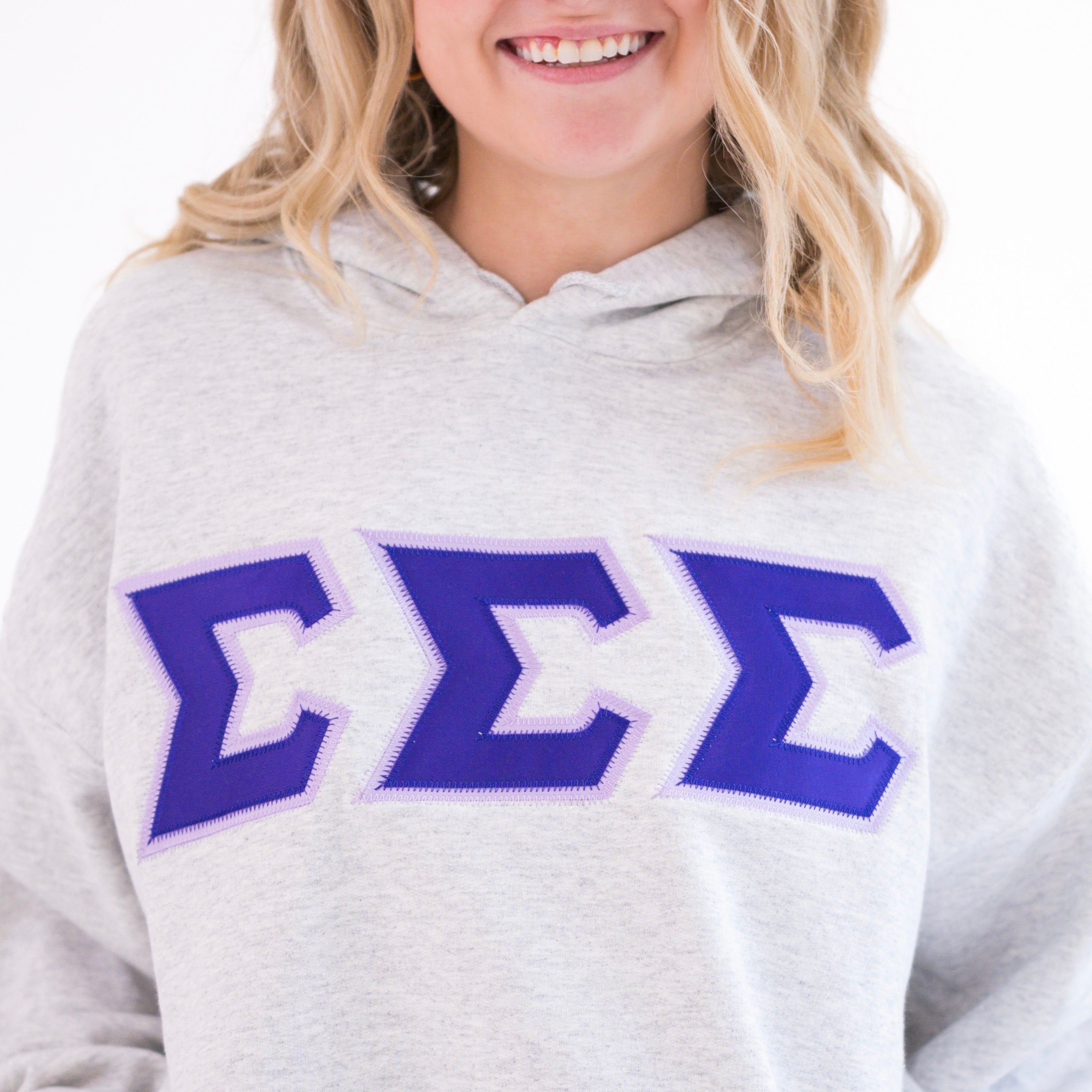 Basic Greek Letter Hoodie Sweatshirt - Sigma Sigma Sigma