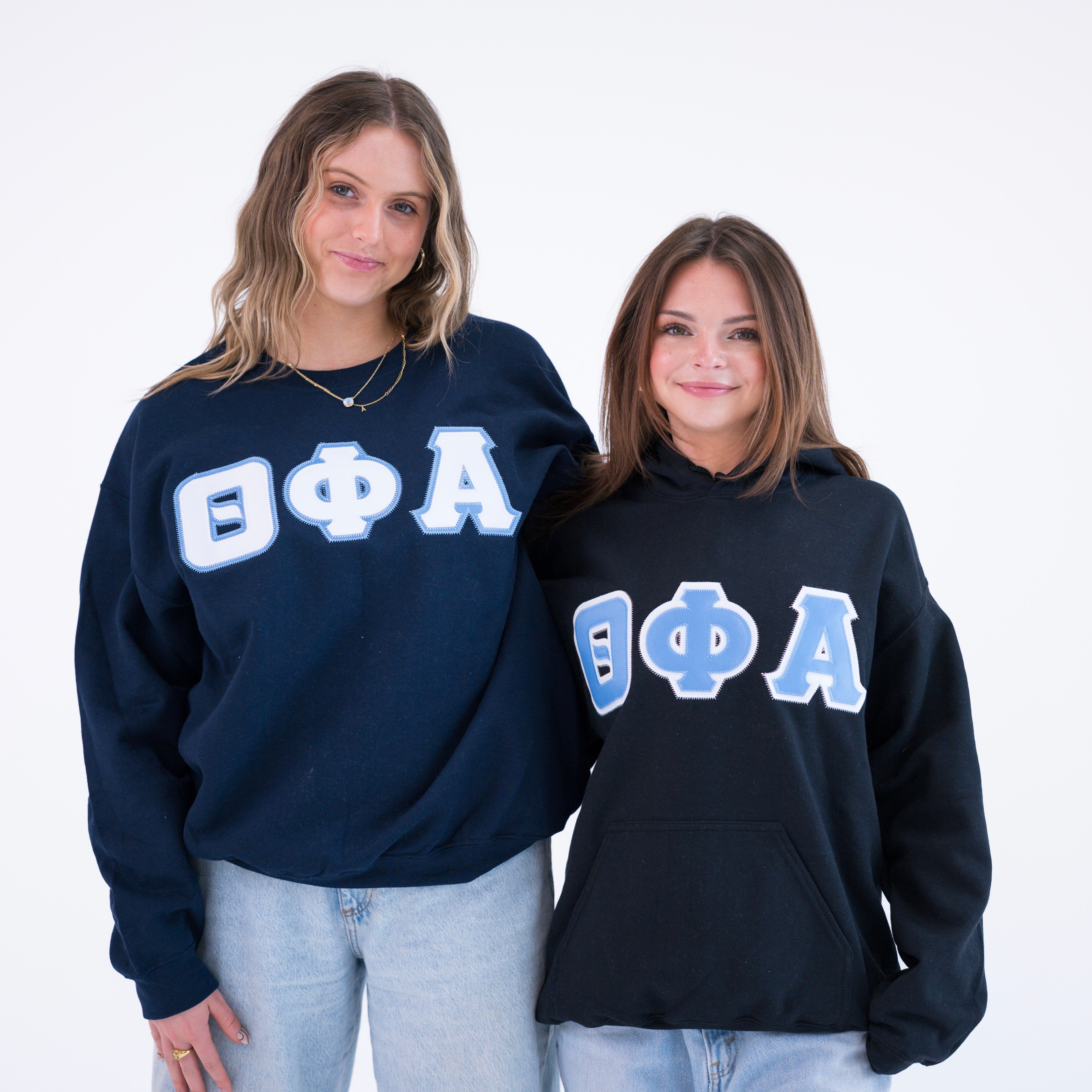 Basic Greek Letter Crewneck Sweatshirt - Theta Phi Alpha