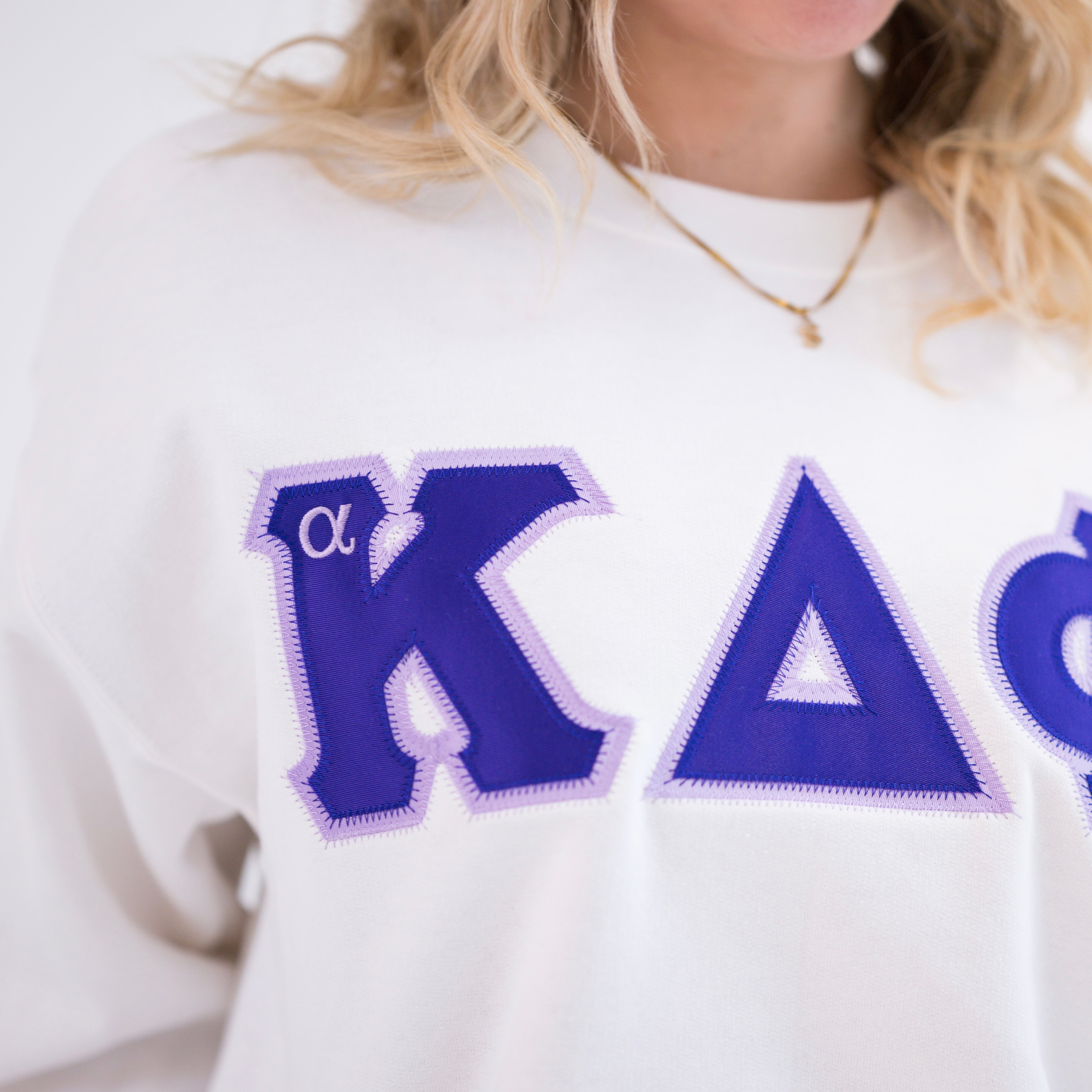 Basic Greek Letter Crewneck Sweatshirt - alpha Kappa Delta Phi