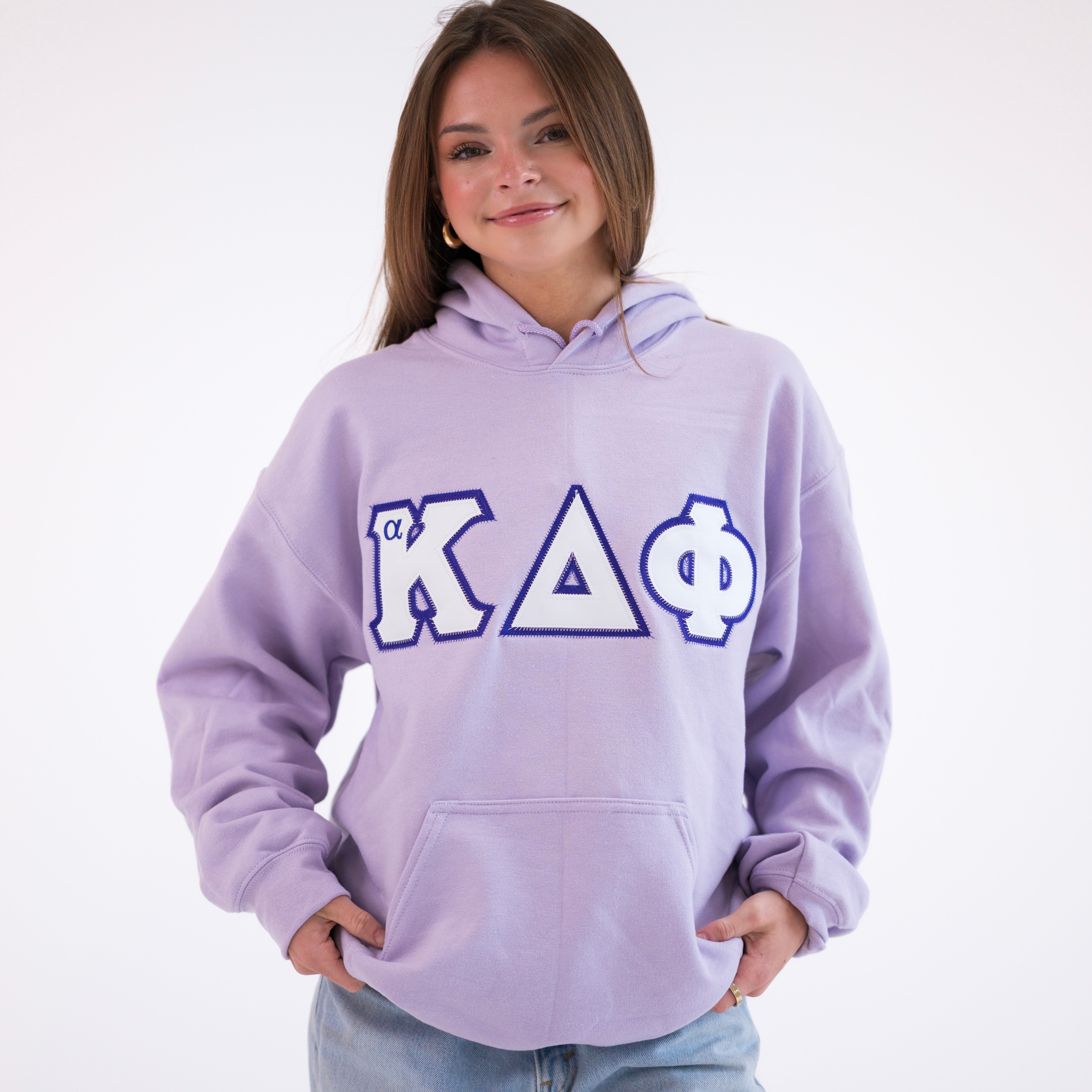 Basic Greek Letter Hoodie Sweatshirt - alpha Kappa Delta Phi