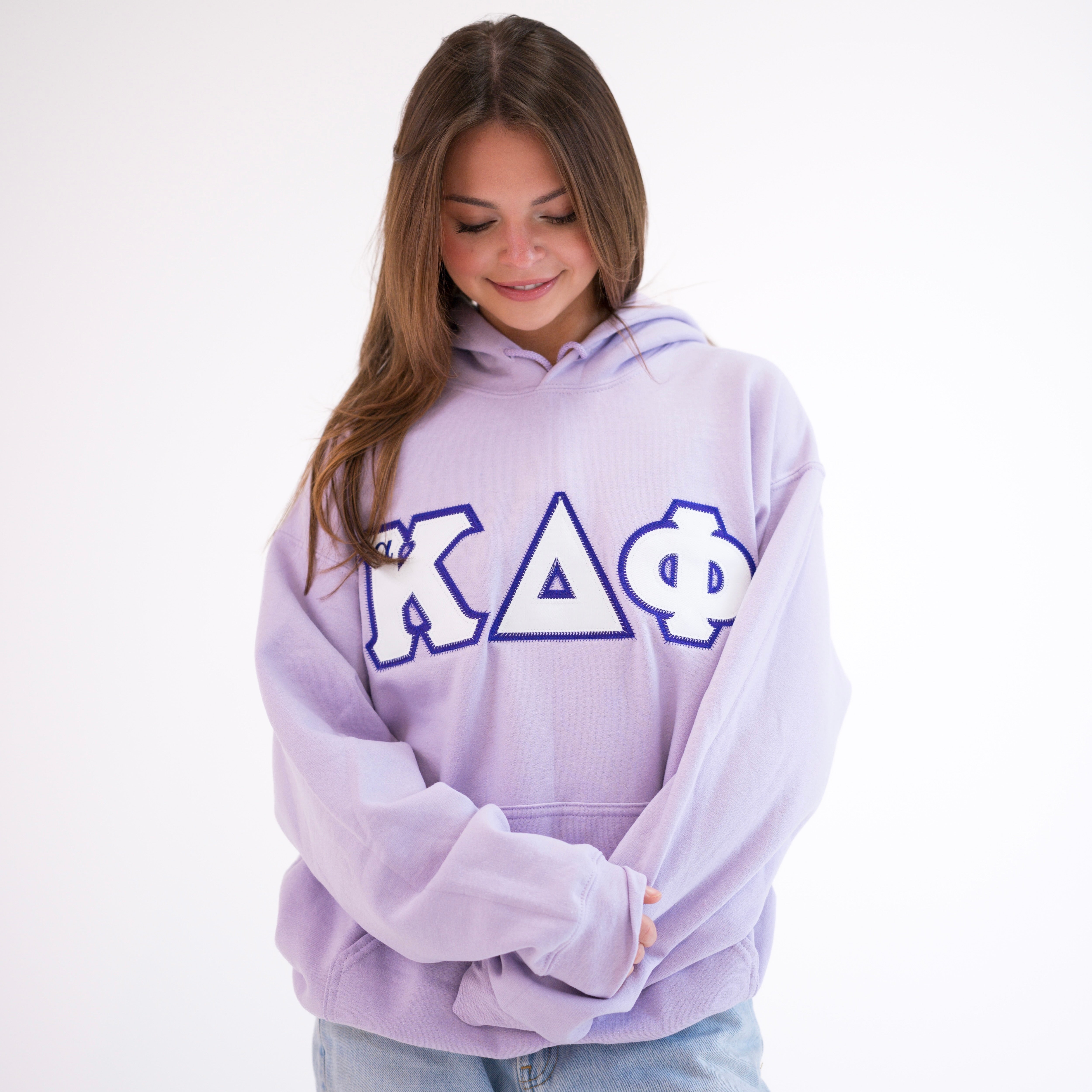 Basic Greek Letter Hoodie Sweatshirt - alpha Kappa Delta Phi