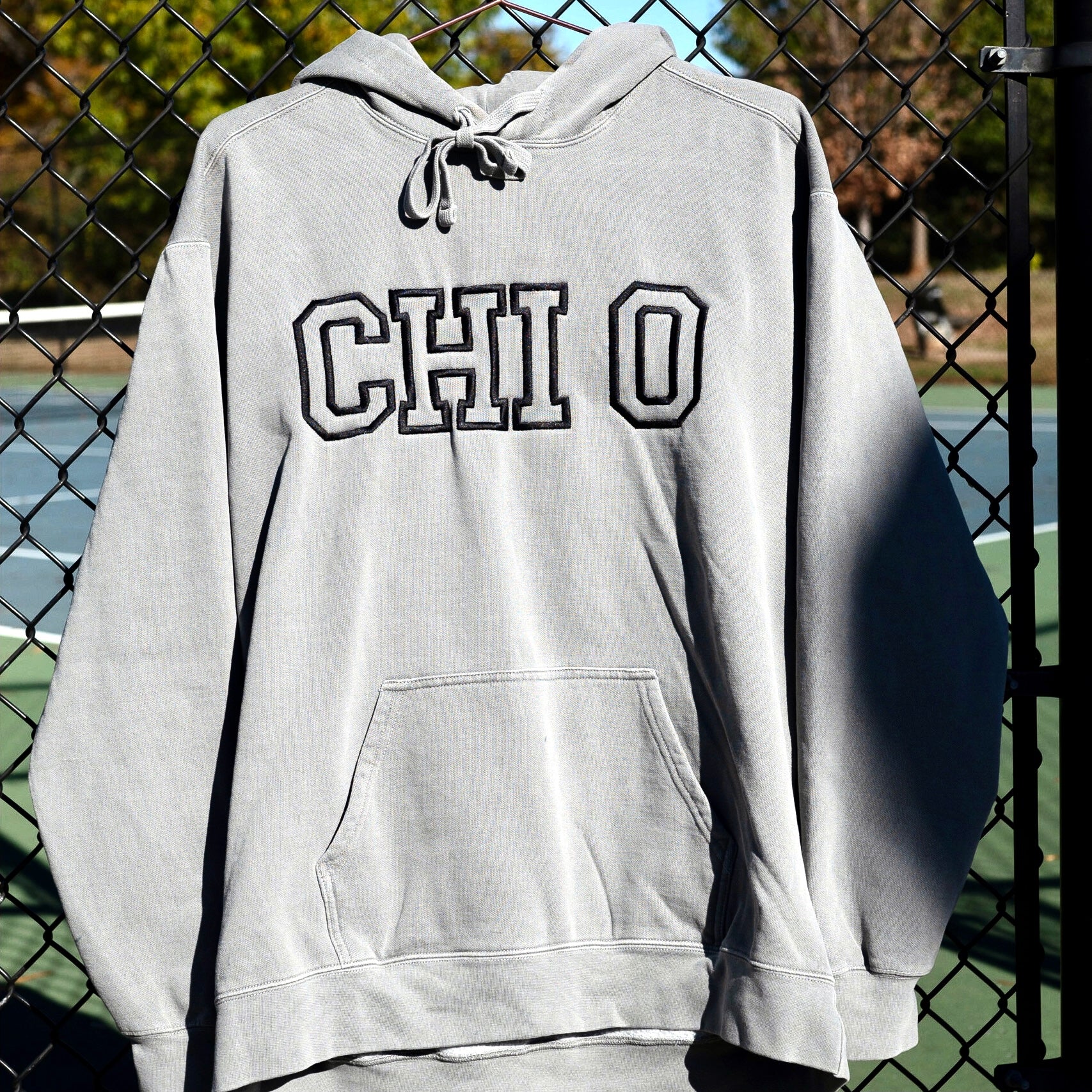 Too Cool for School Embroidered Hoodie Sweatshirt