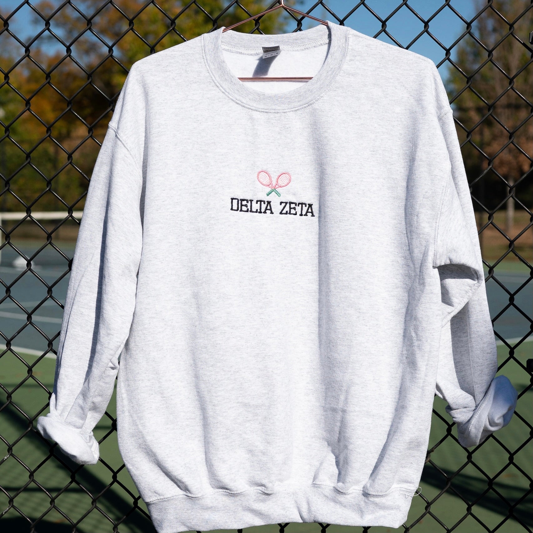 Tennis Academy Embroidered Crewneck Sweatshirt