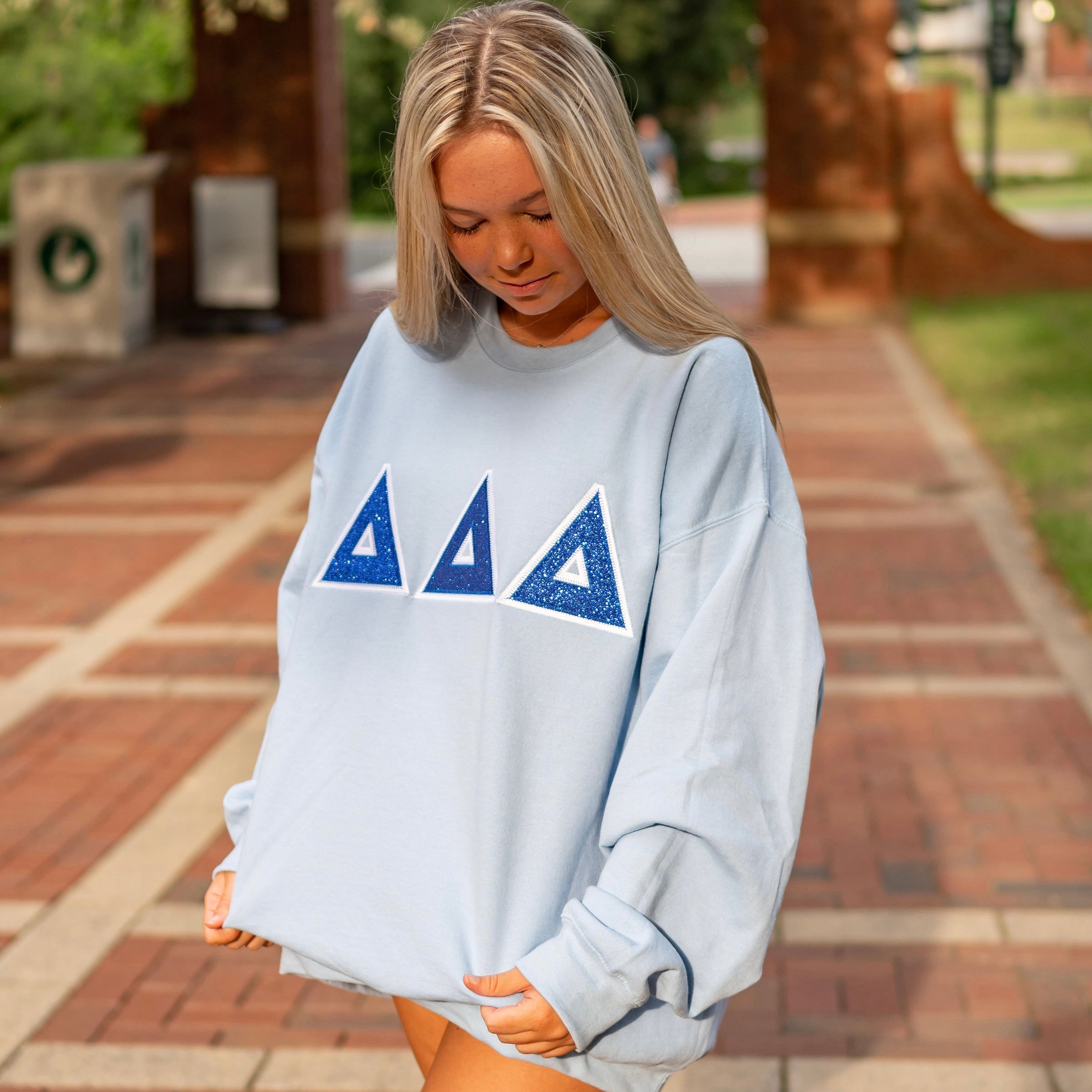 Glitter Greek Letter Crewneck Sweatshirt