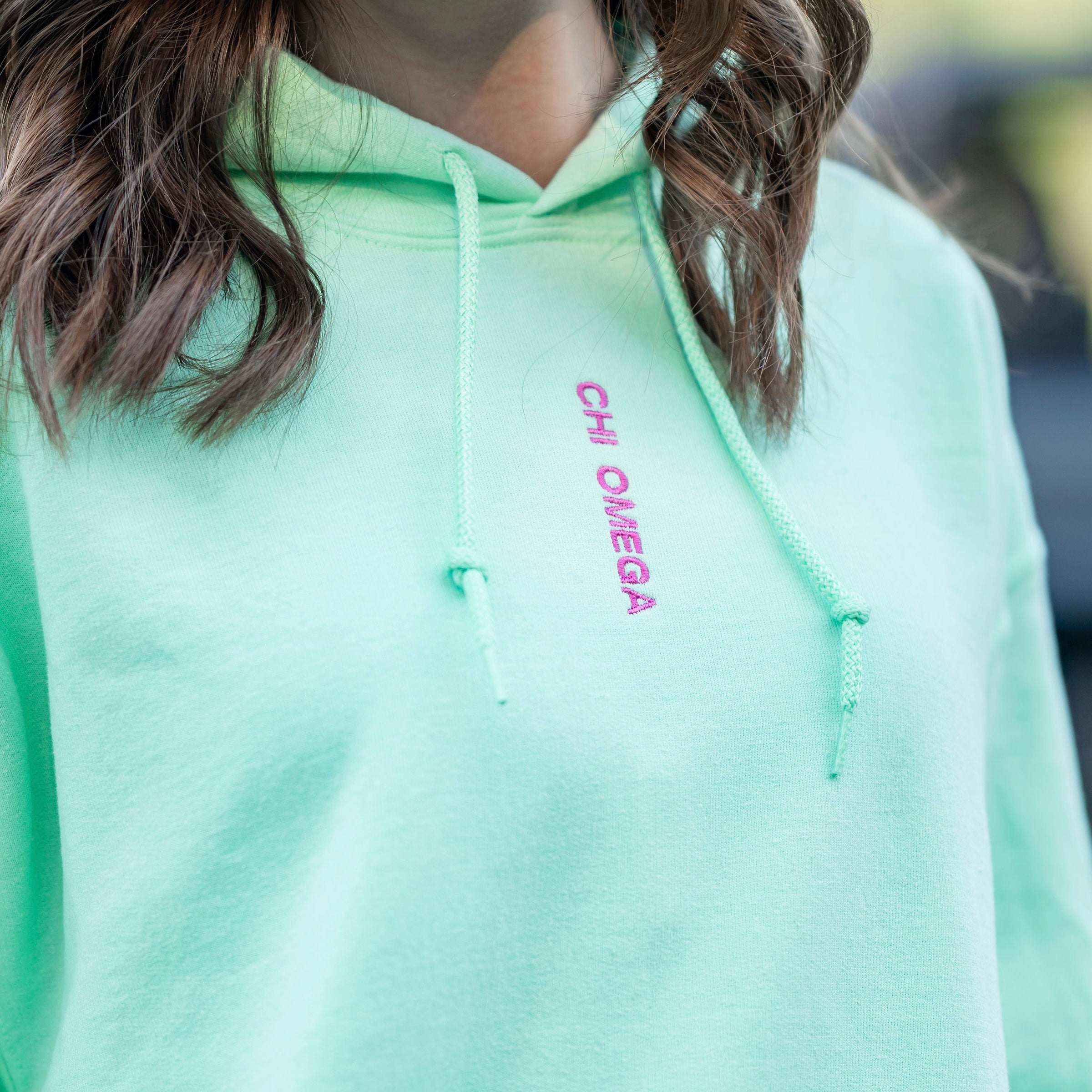 Lateral Embroidered Hoodie Sweatshirt