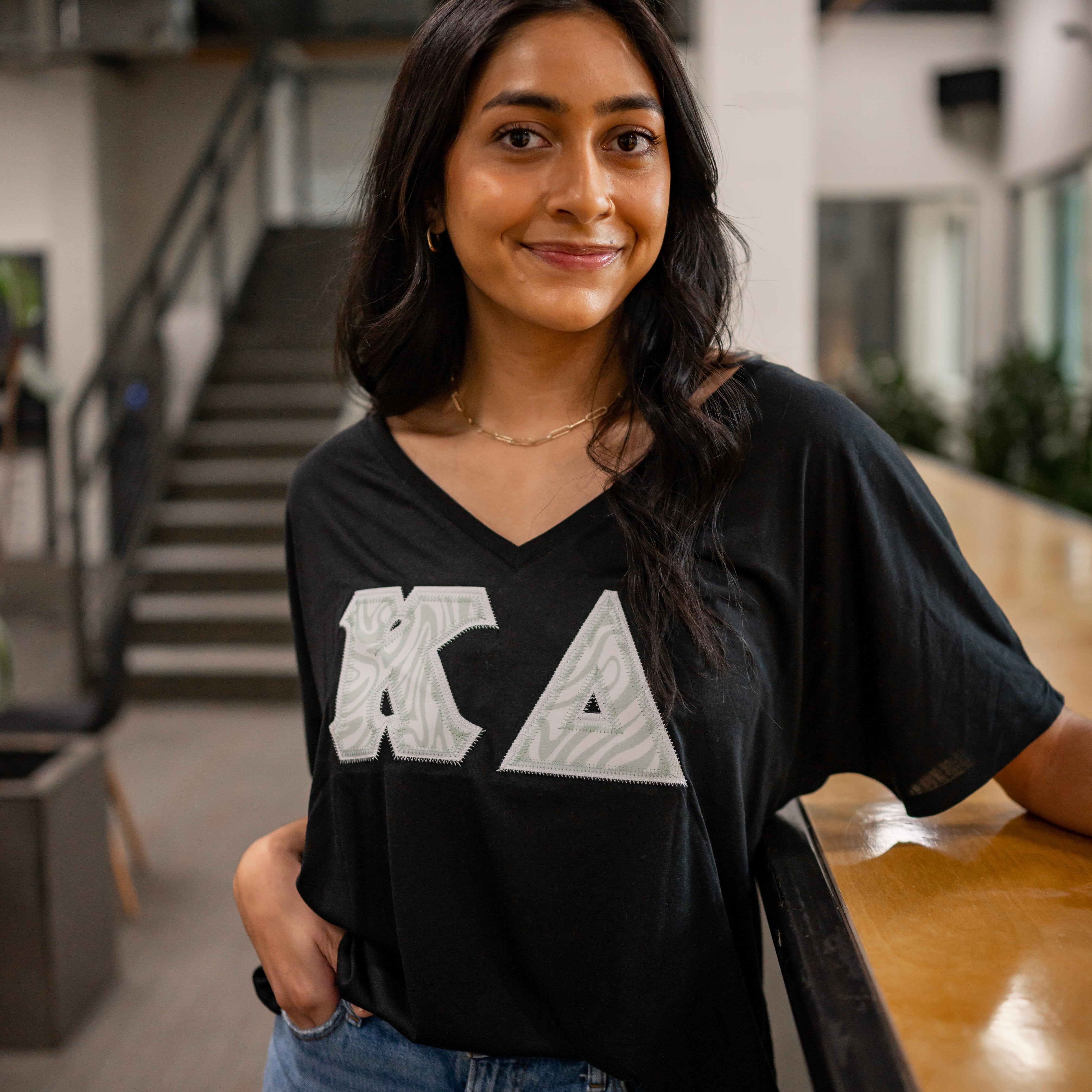 Light Green Zebra Greek Letter Shirt