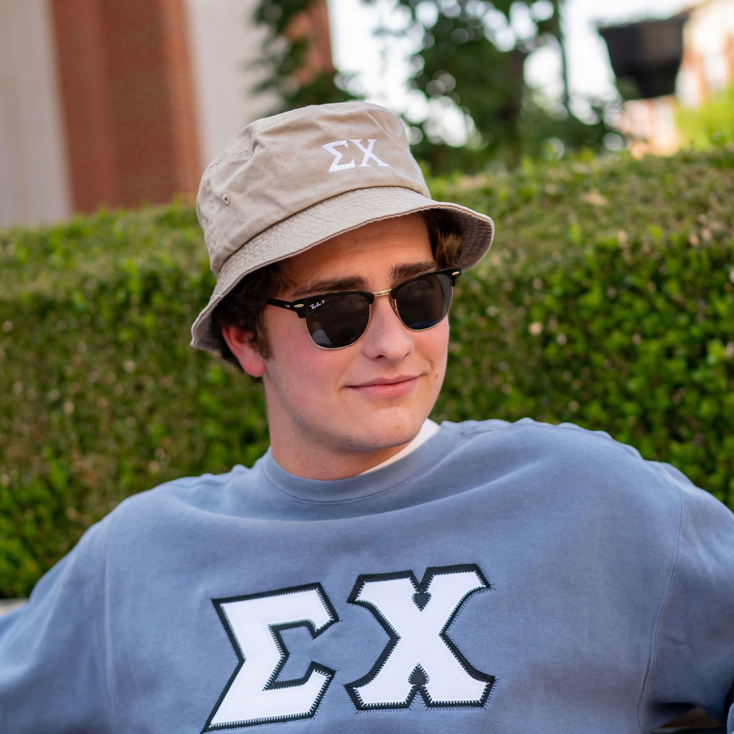 Sigma Chi Fraternity Greek Letter Embroidered Bucket Hat