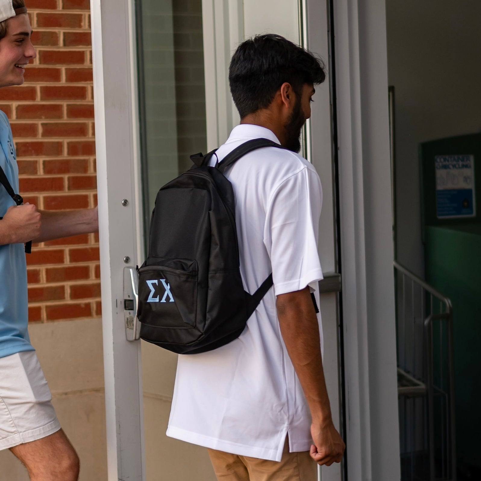 Custom Stitched Sigma Chi Fraternity Greek Letter Embroidered Backpack