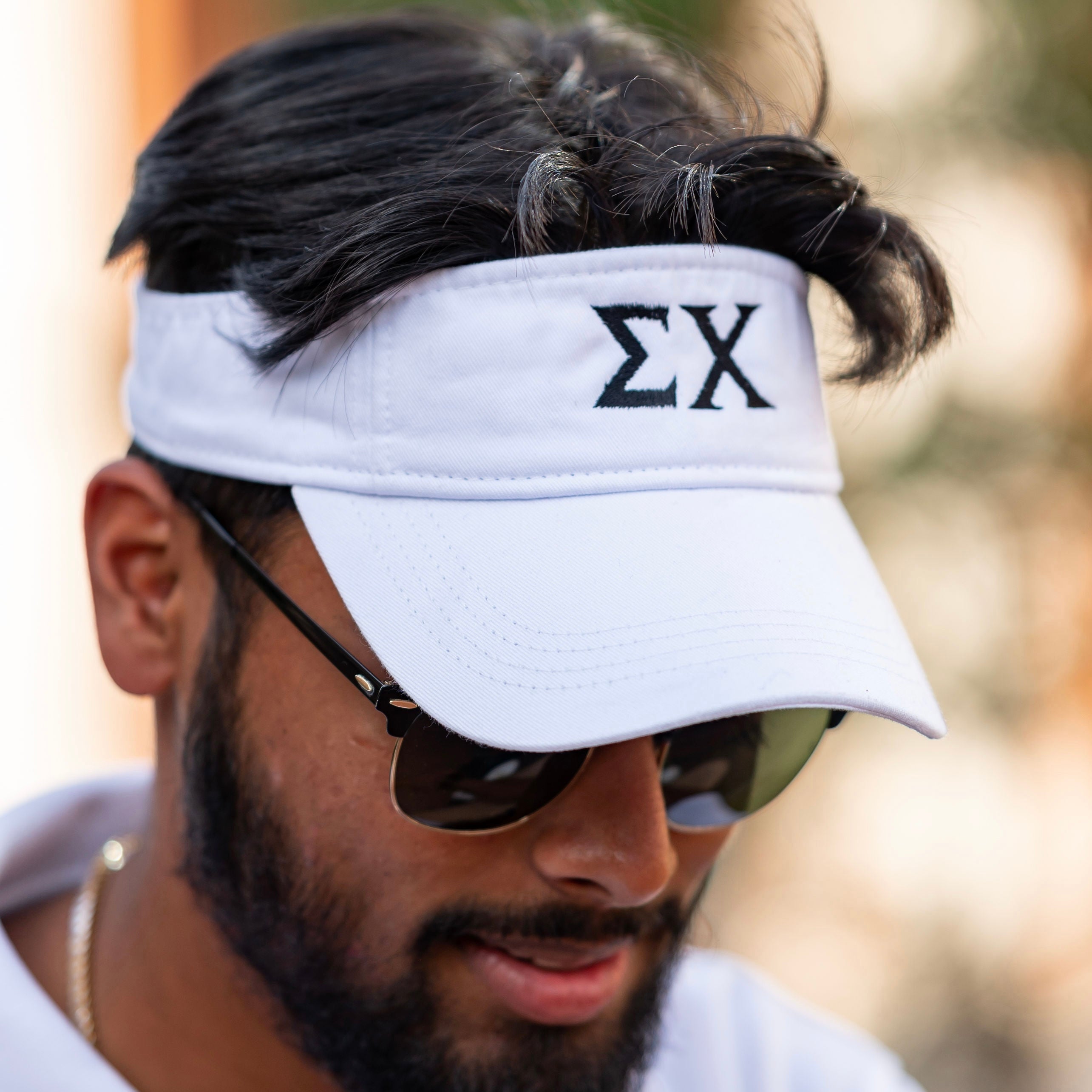 Sigma Chi Fraternity Greek Letter Embroidered Visor Hat