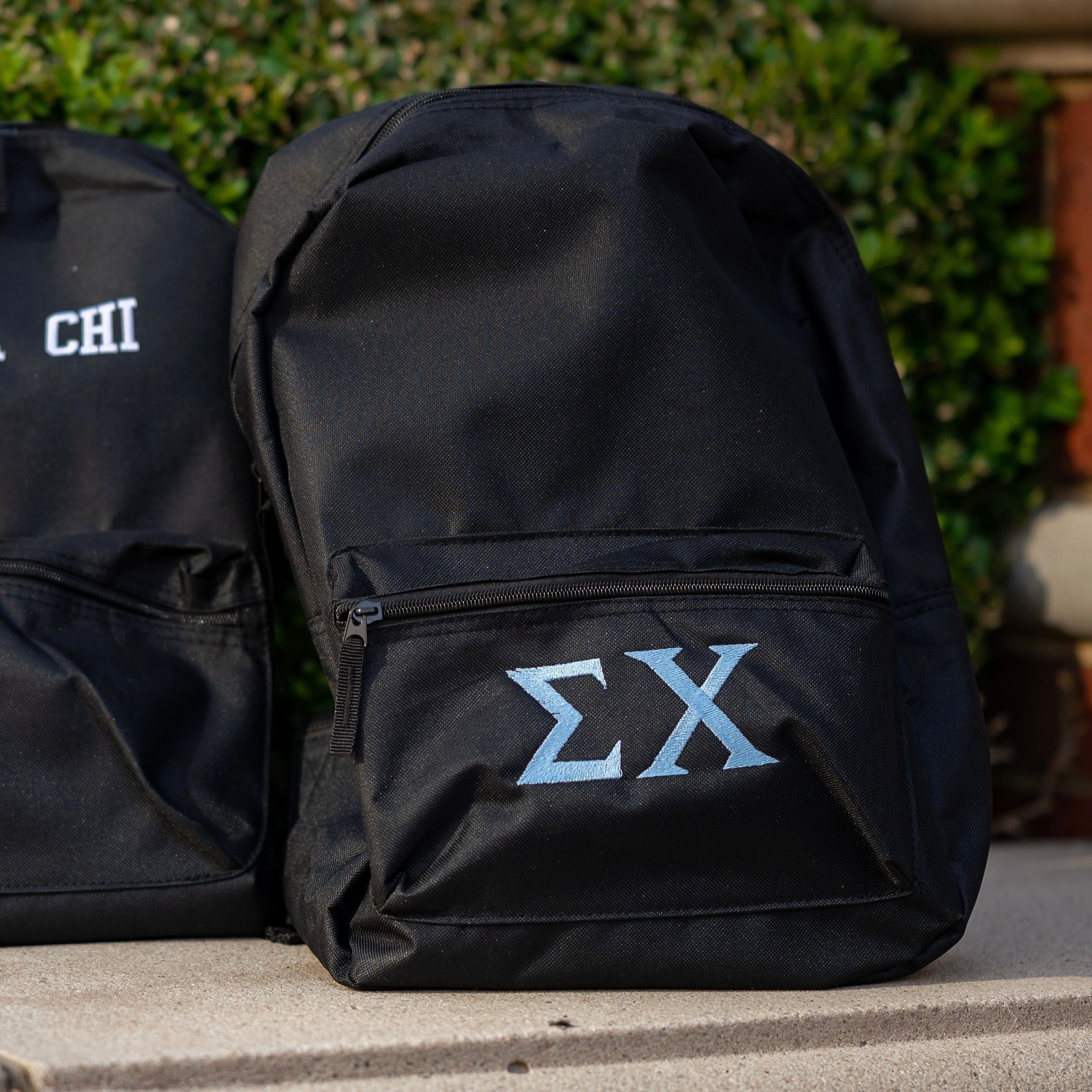 Custom Stitched Sigma Chi Fraternity Greek Letter Embroidered Backpack