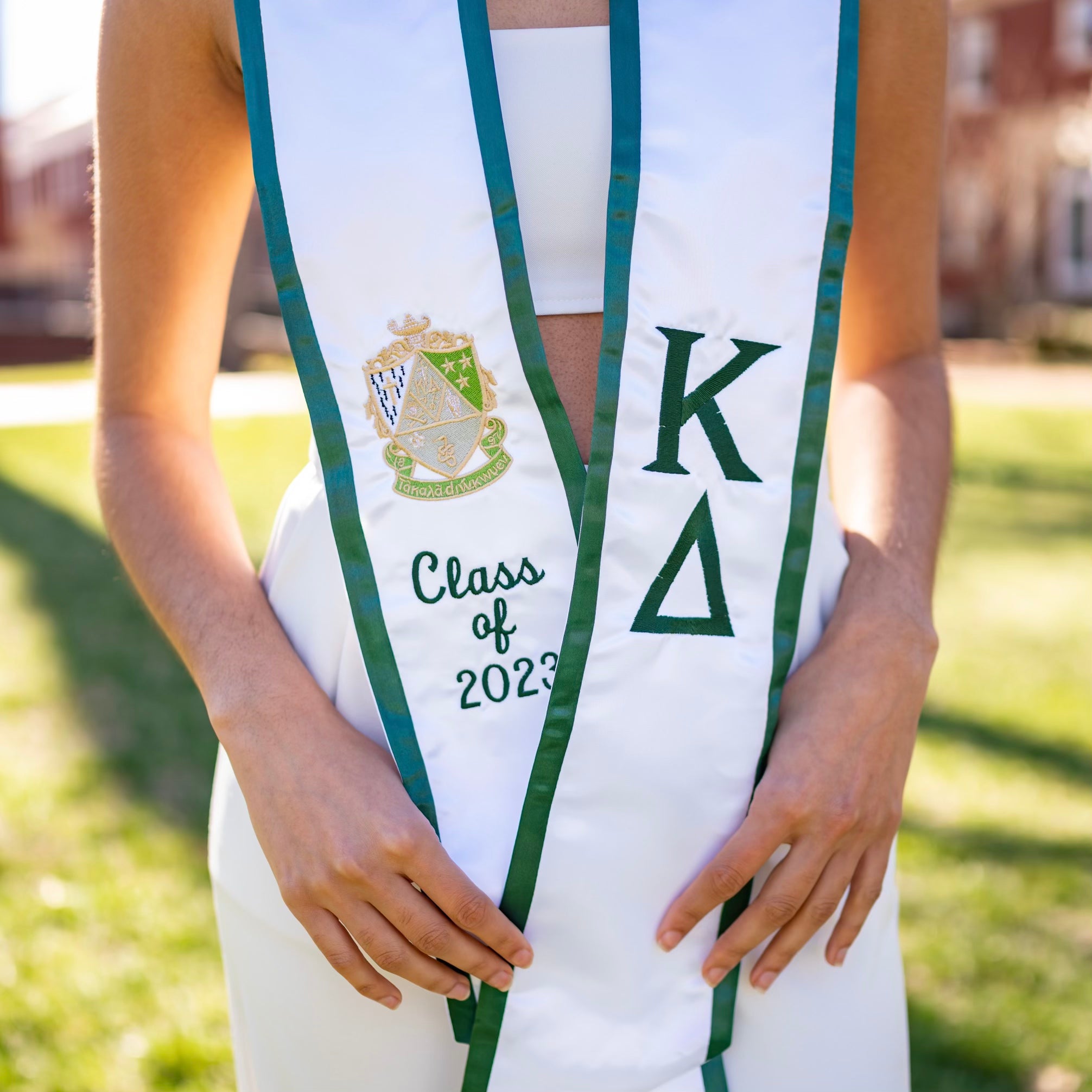 Kappa Delta Crest Angled Sorority Graduation Stole