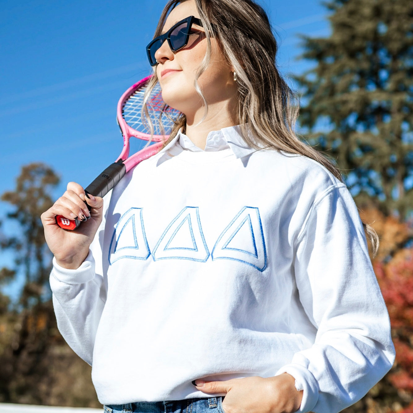 Varsity Embroidered Crewneck Sweatshirt