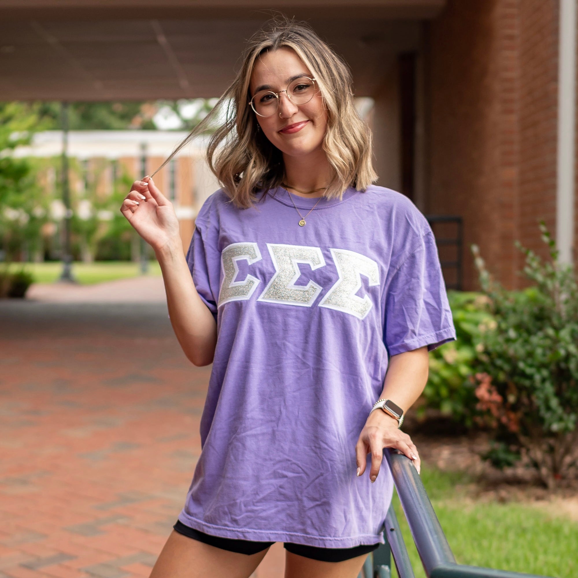 Glitter Greek Letter Shirt