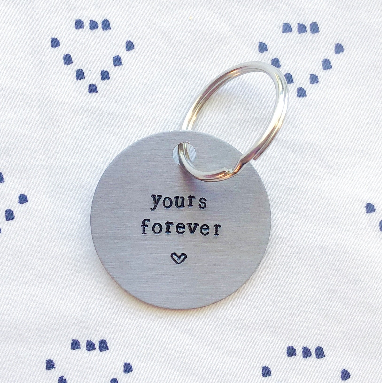Sorority Symphony "Yours Forever w/ Heart" Hand-Stamped Keychain