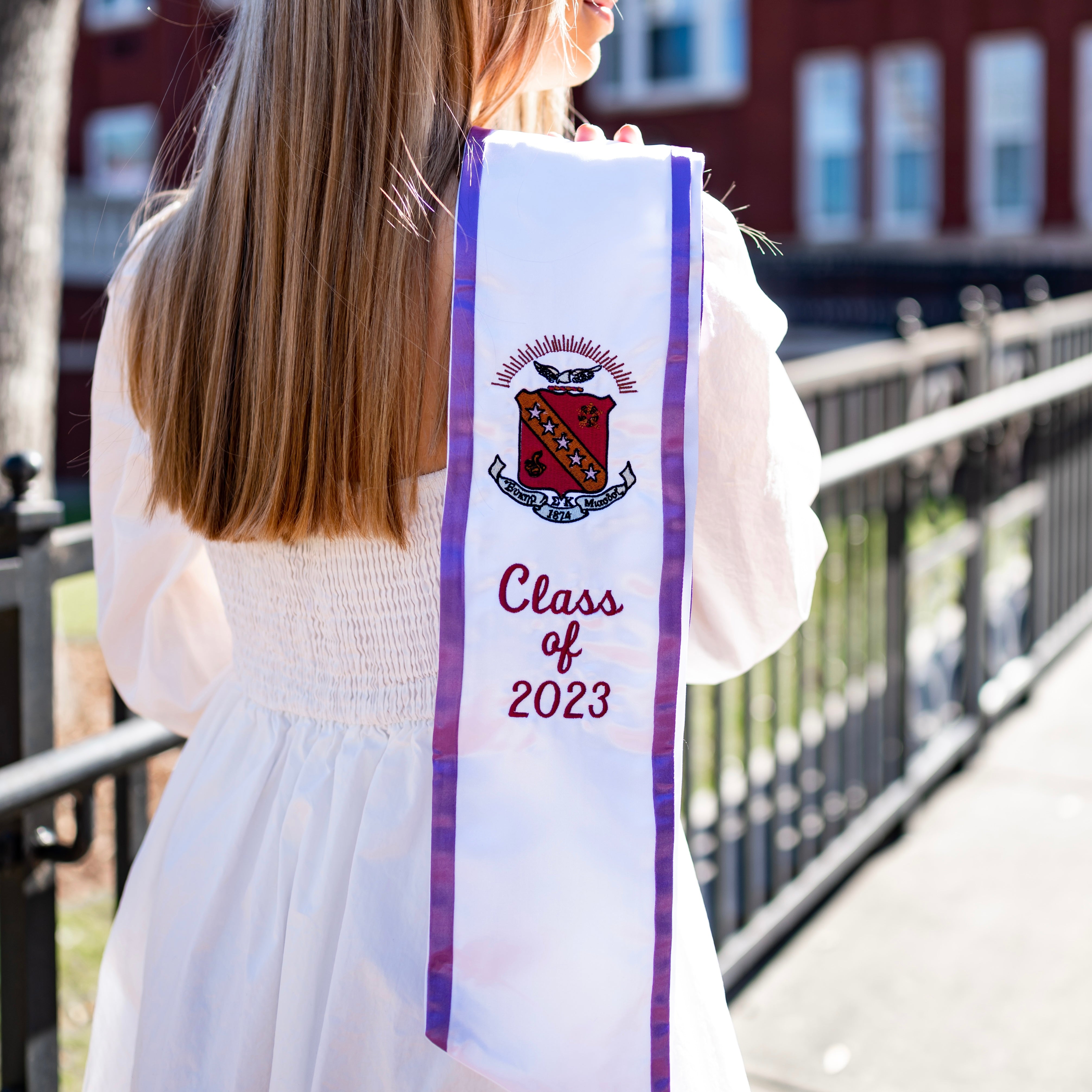 Sigma Kappa Crest Angled Sorority Graduation Stole