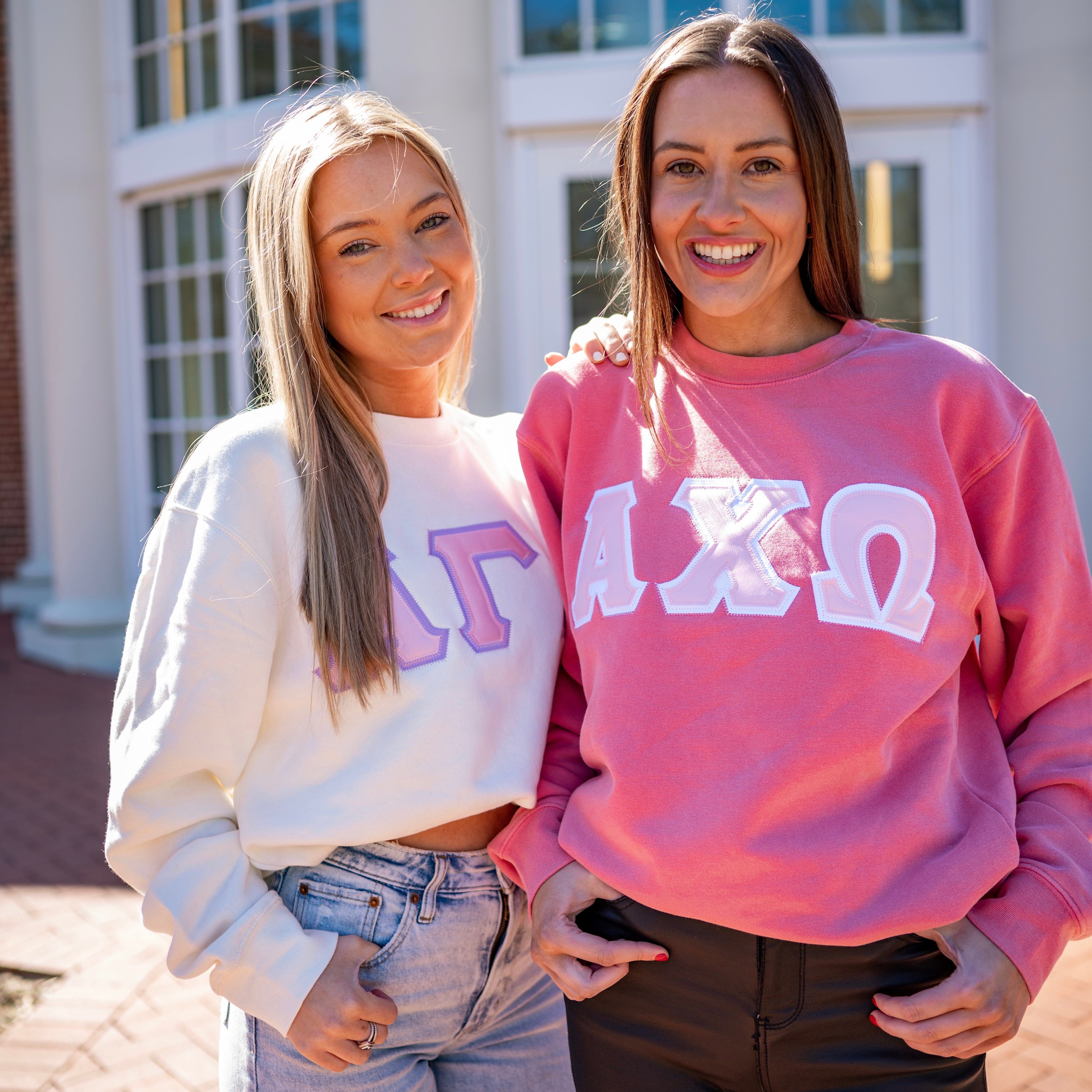 Basic Greek Letter Crewneck Sweatshirt