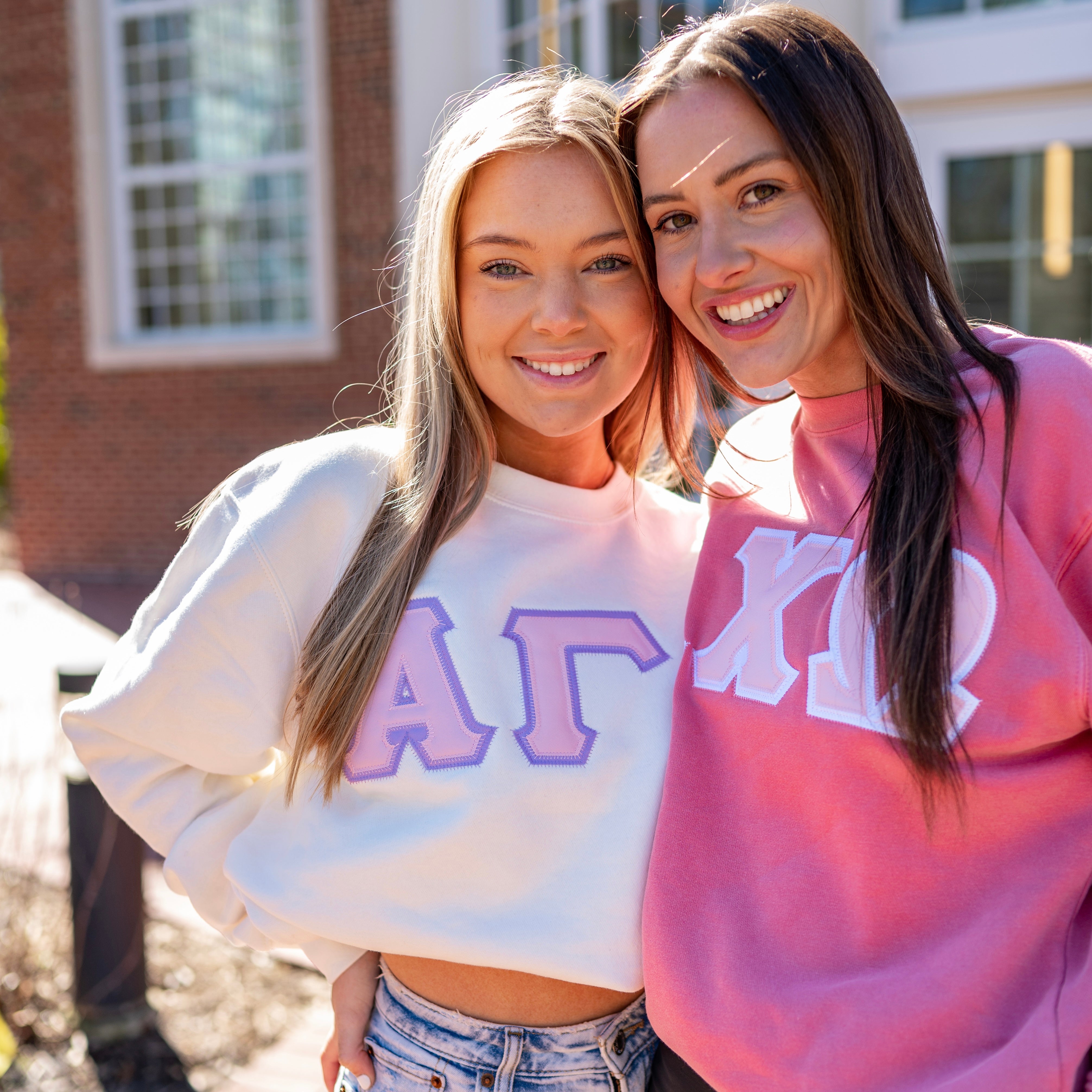 Basic Greek Letter Crewneck Sweatshirt