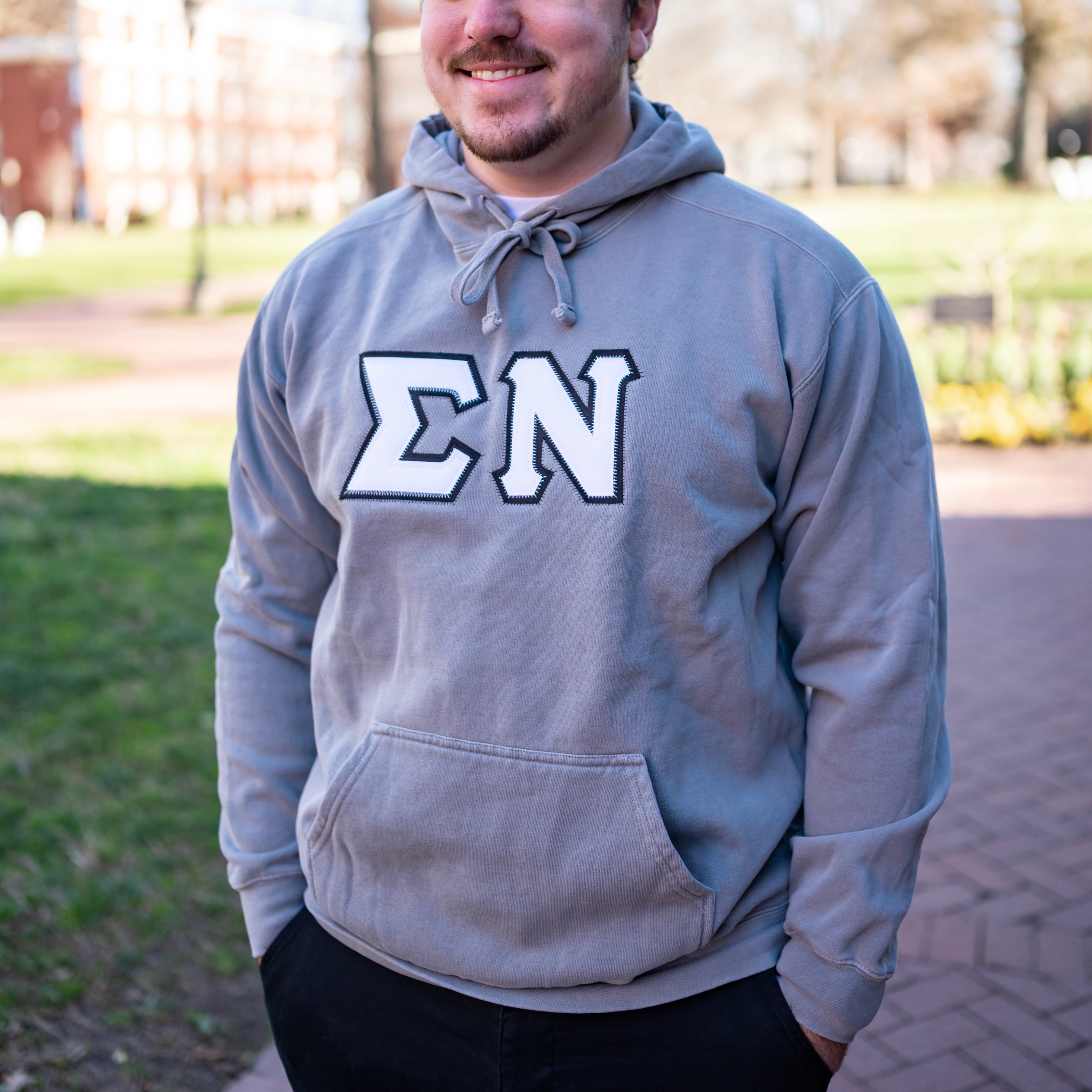 Basic Greek Letter Hoodie Sweatshirt