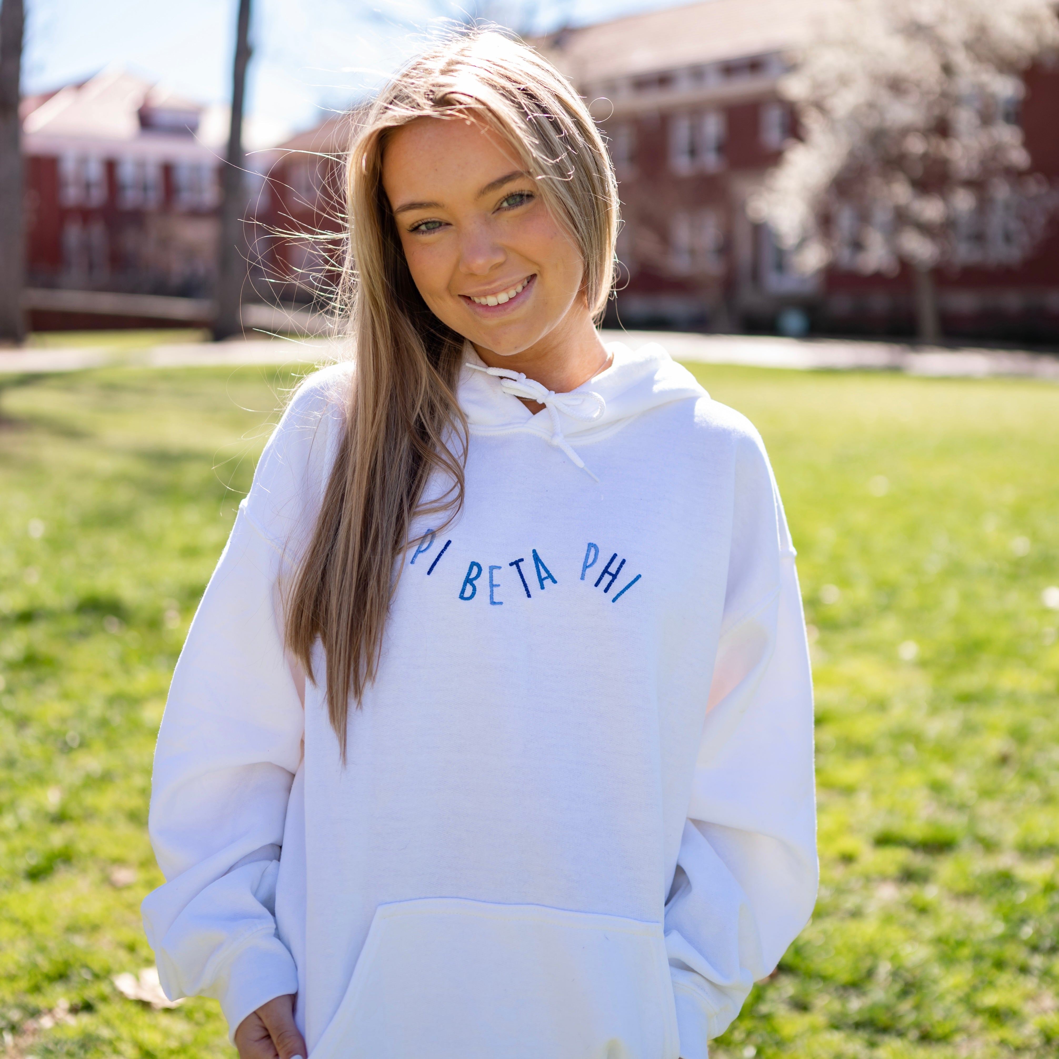 Big Breaker (Shades of Blue) Embroidered Hoodie Sweatshirt