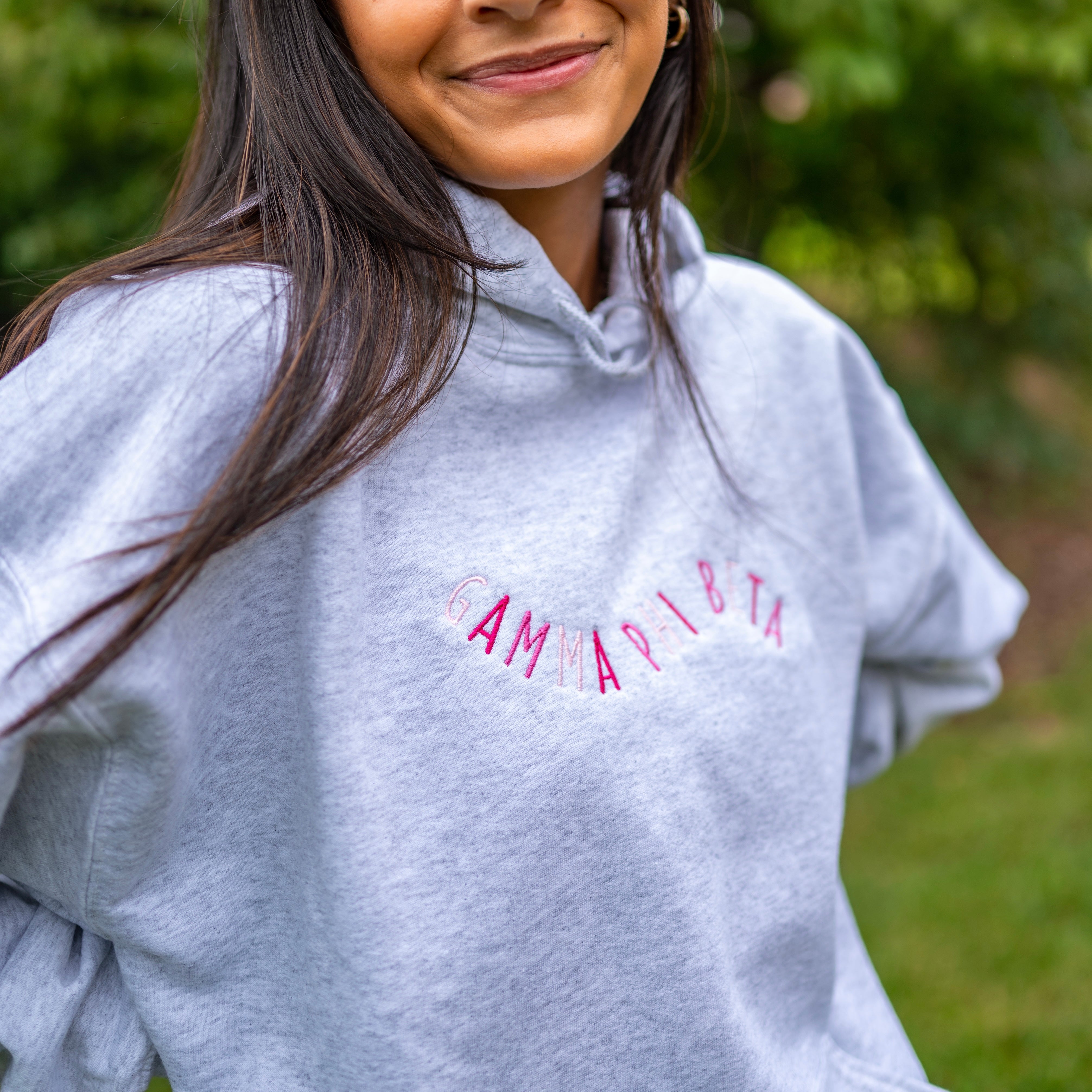 Big Breaker (Shades of Pink) Embroidered Hoodie Sweatshirt