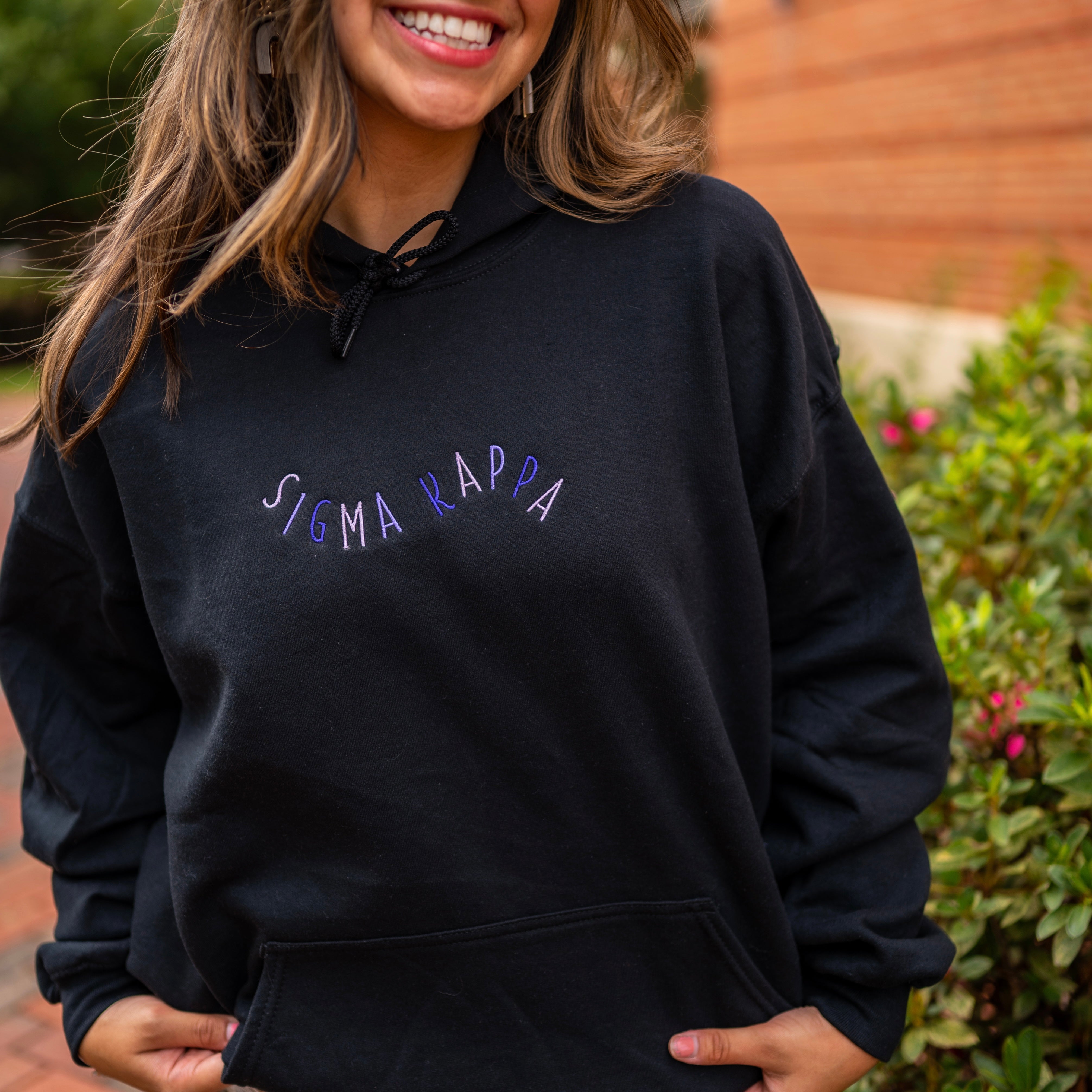 Big Breaker (Shades of Purple) Embroidered Hoodie Sweatshirt