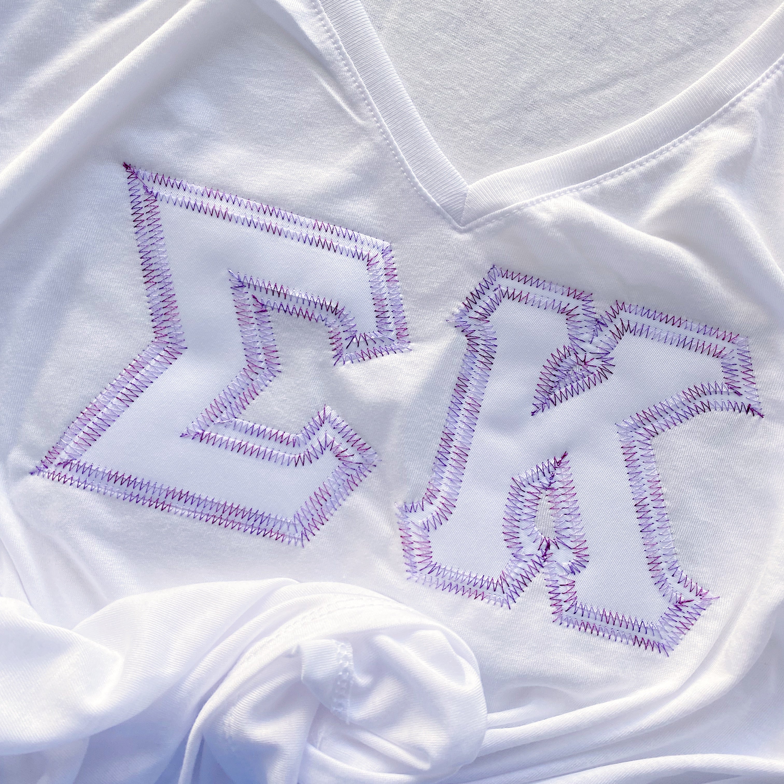 Rainbow Thread Greek Letter Shirt