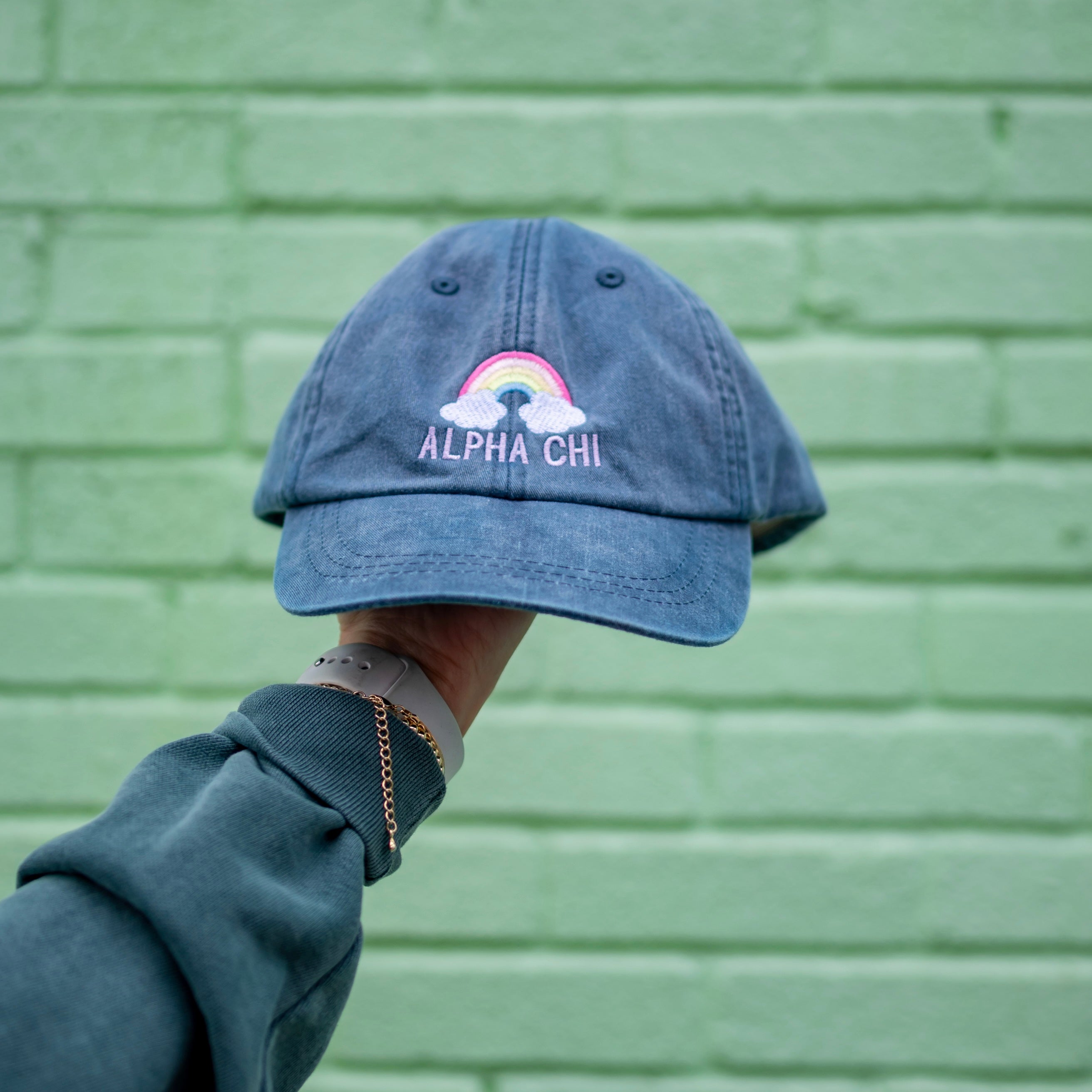 Over The Rainbow Embroidered Dad Hat