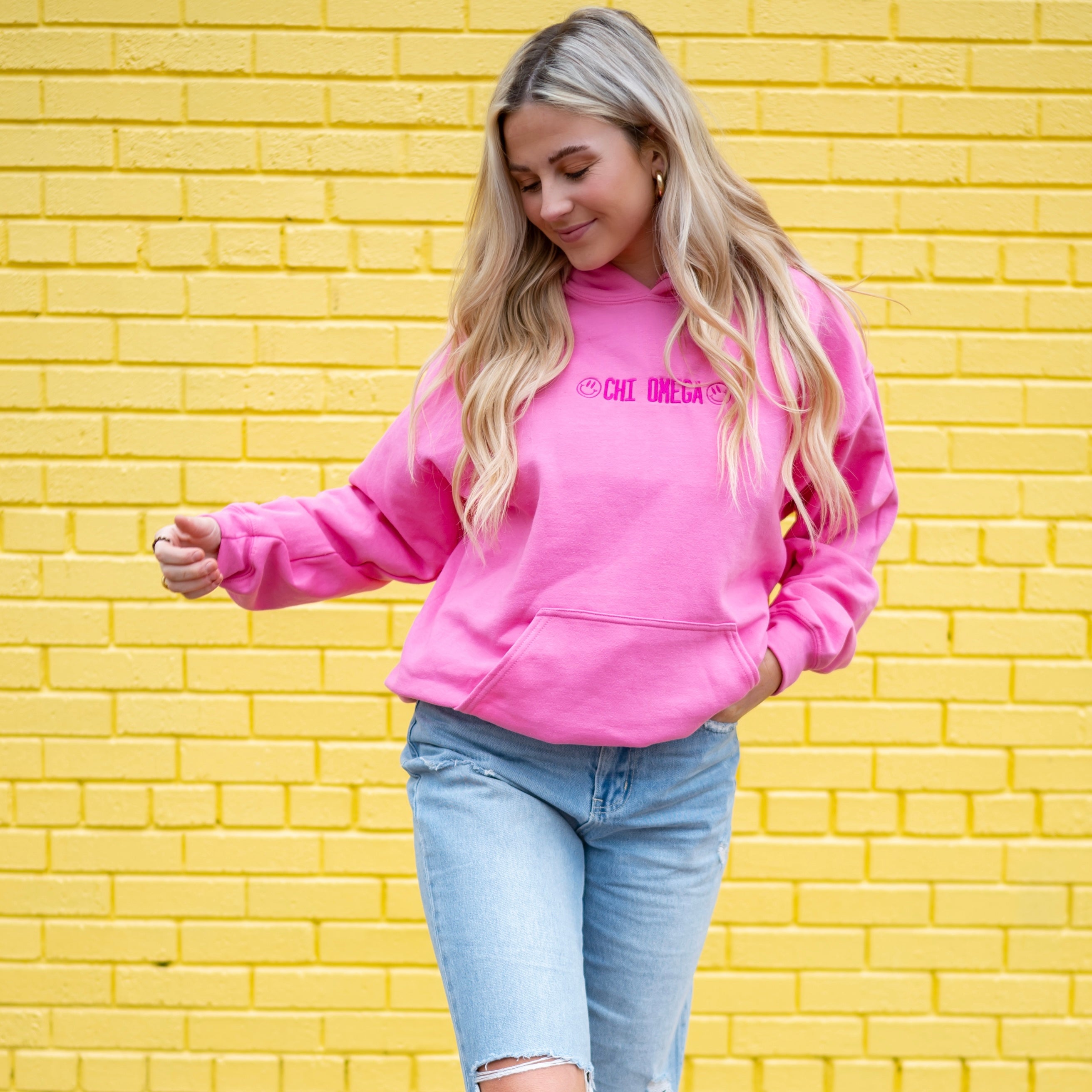 Pinch Me Embroidered Hoodie Sweatshirt