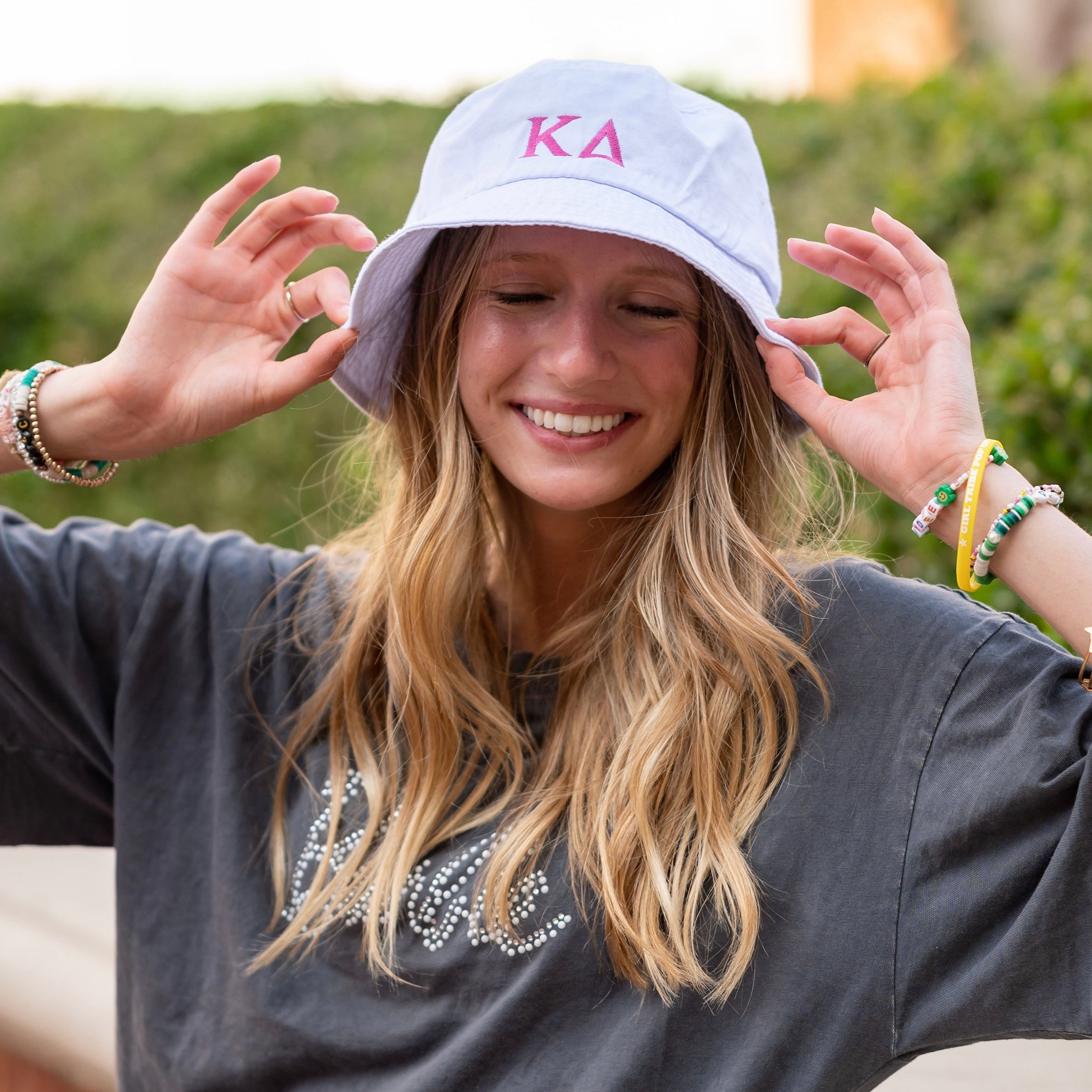 Kappa Delta Sorority Greek Letter Embroidered Bucket Hat