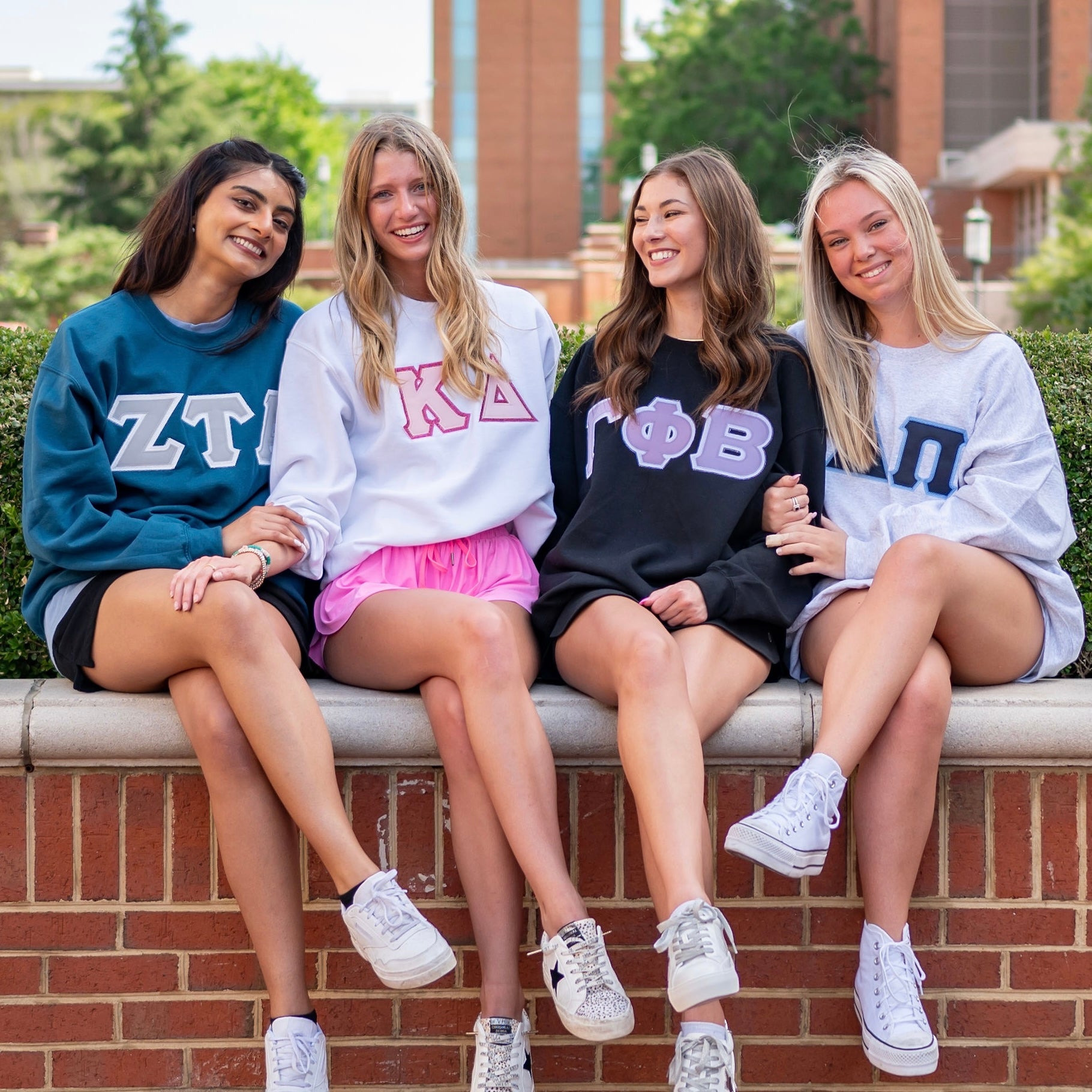 Custom Stitched Sorority Greek Letter Crewneck Sweatshirt