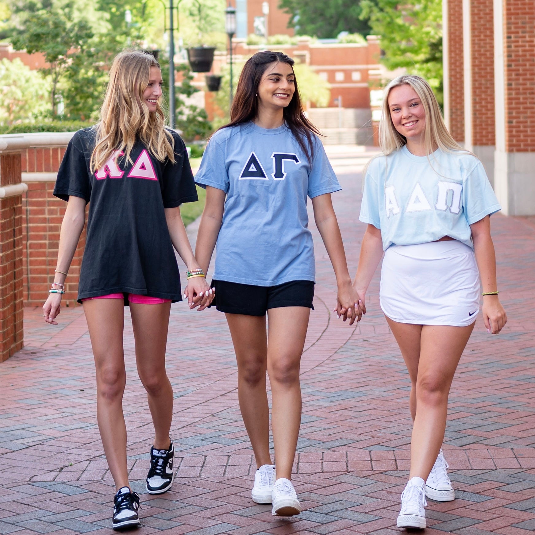 Custom Stitched Sorority Greek Letter Crew Neck T-Shirt