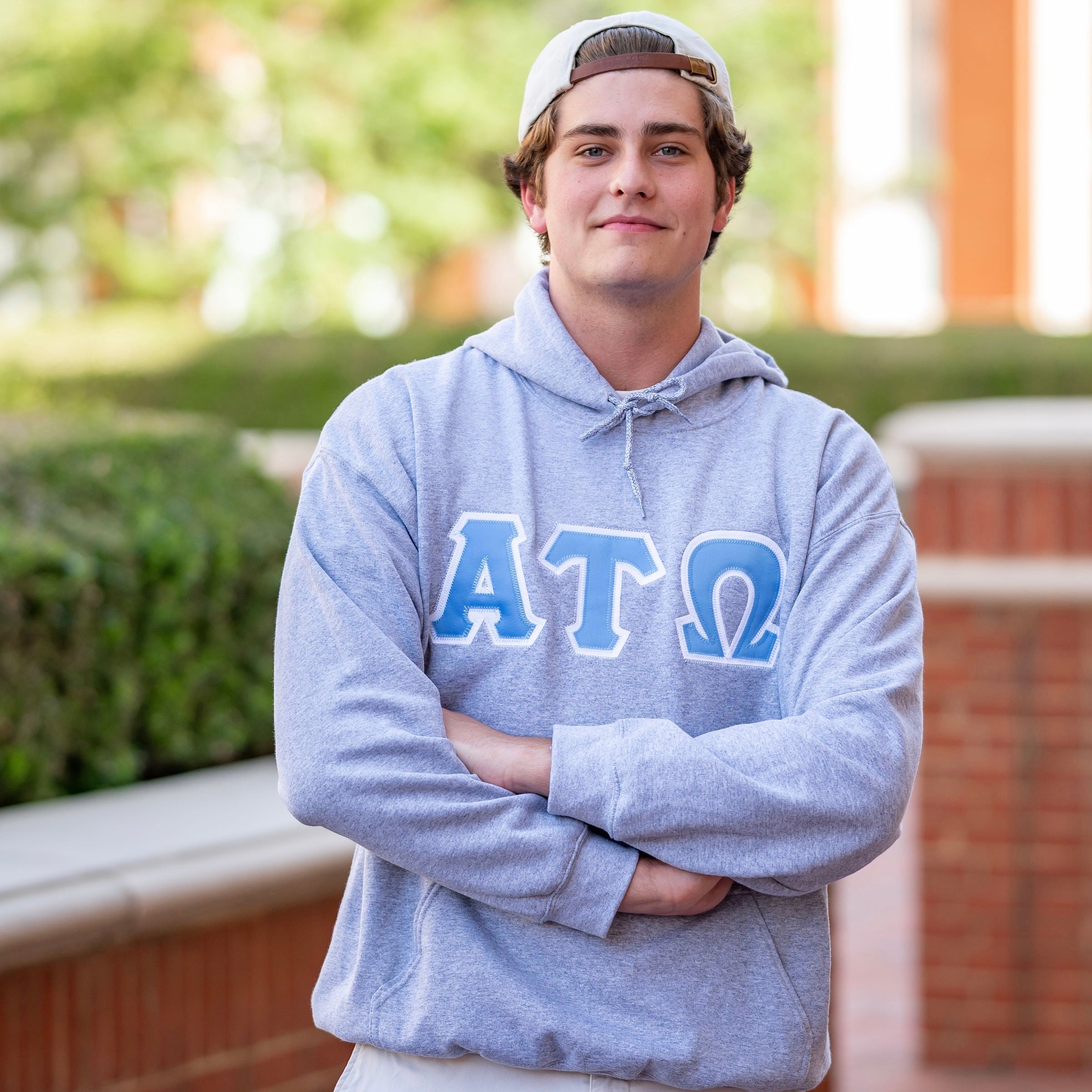 Custom Stitched Alpha Tau Omega Fraternity Greek Letter Hoodie Sweatshirt