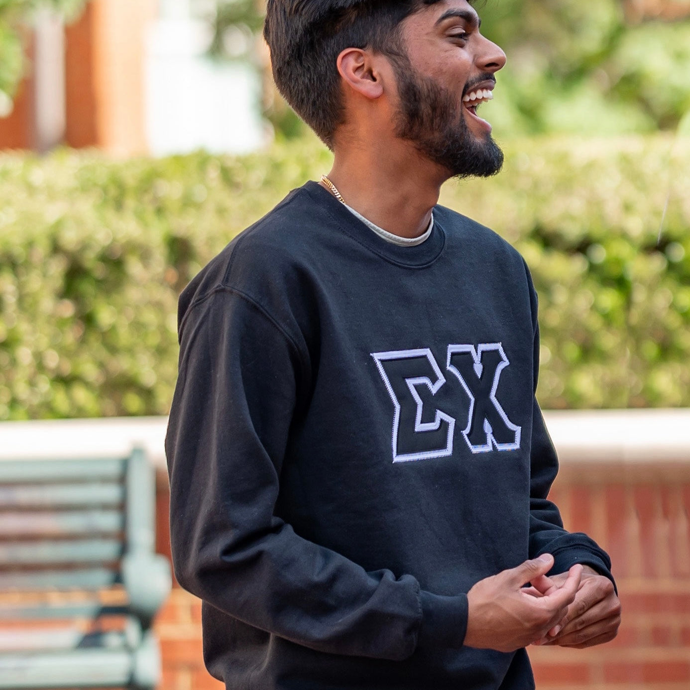 Custom Stitched Sigma Chi Fraternity Greek Letter Crewneck Sweatshirt