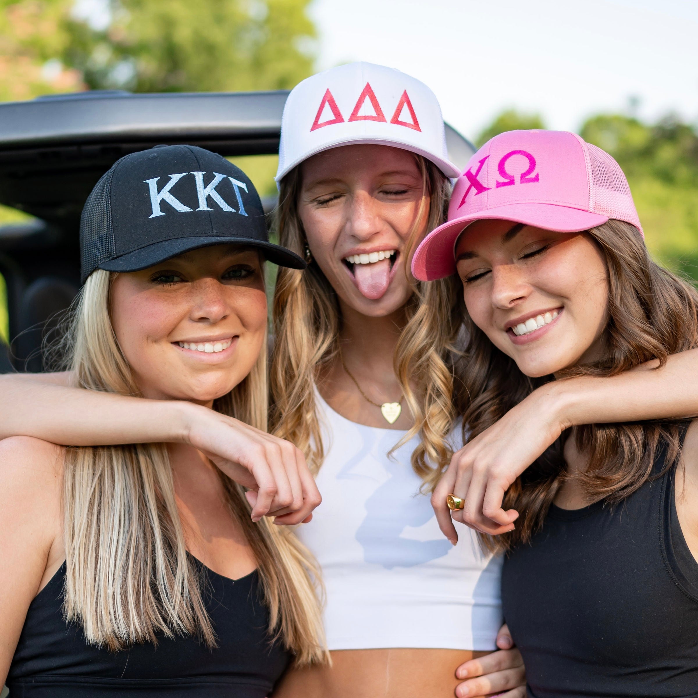 Sorority Greek Letter Embroidered Trucker Hat