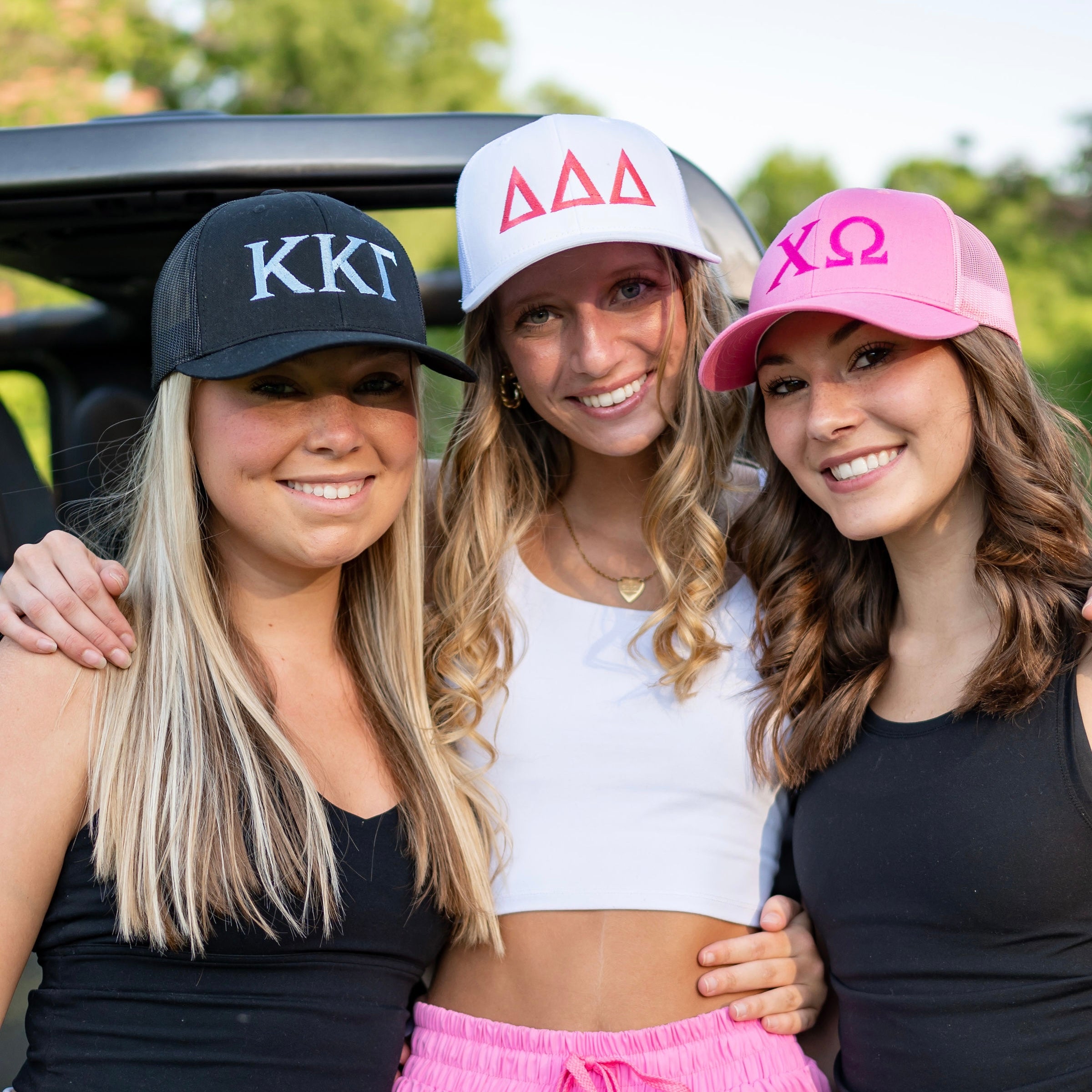 Sorority Greek Letter Embroidered Trucker Hat