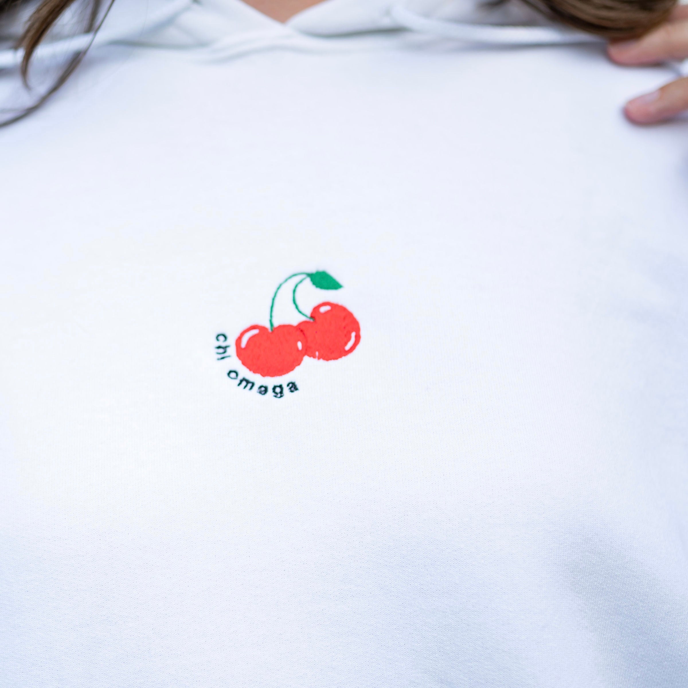 Cherry On Top Embroidered Hoodie Sweatshirt