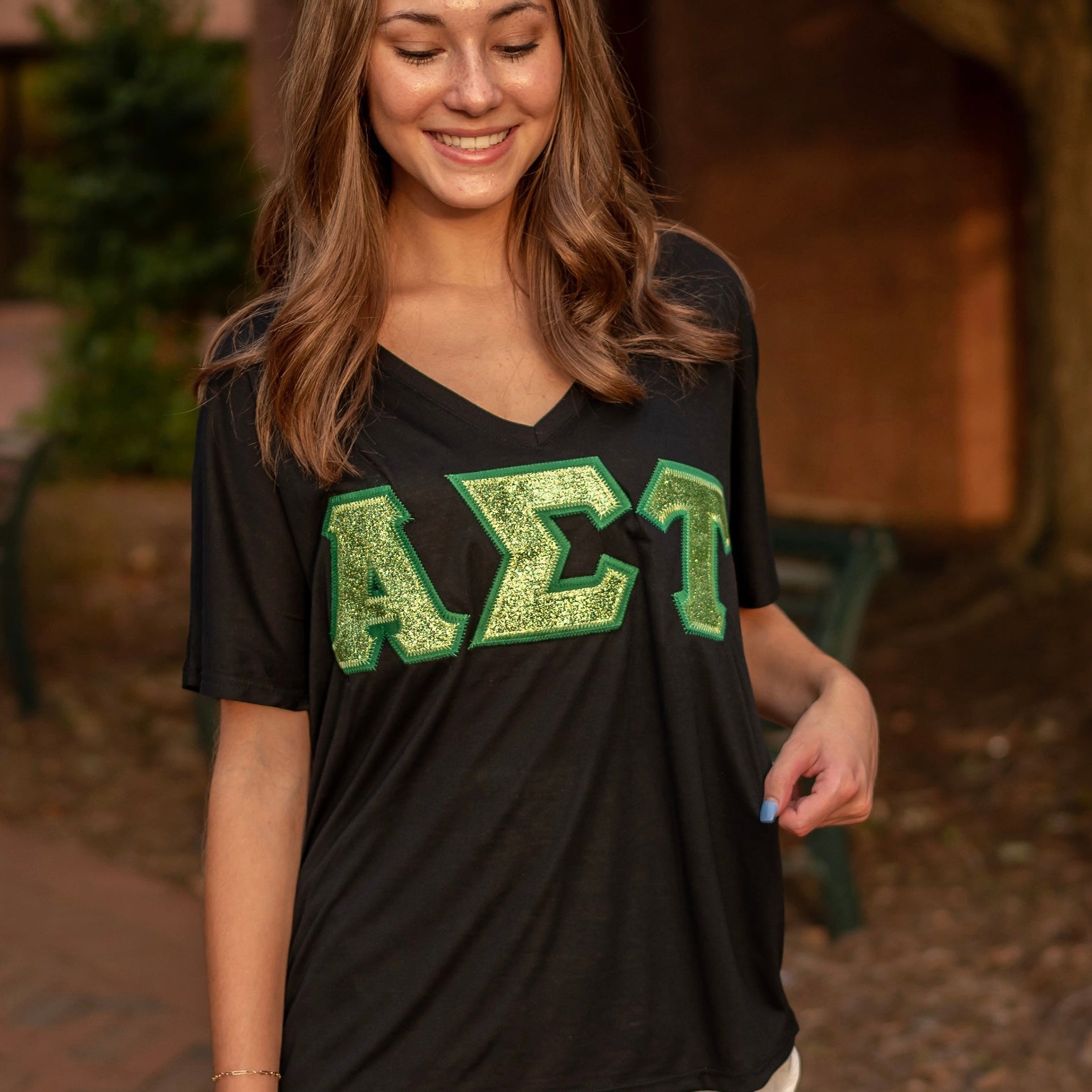 Glitter Greek Letter Shirt