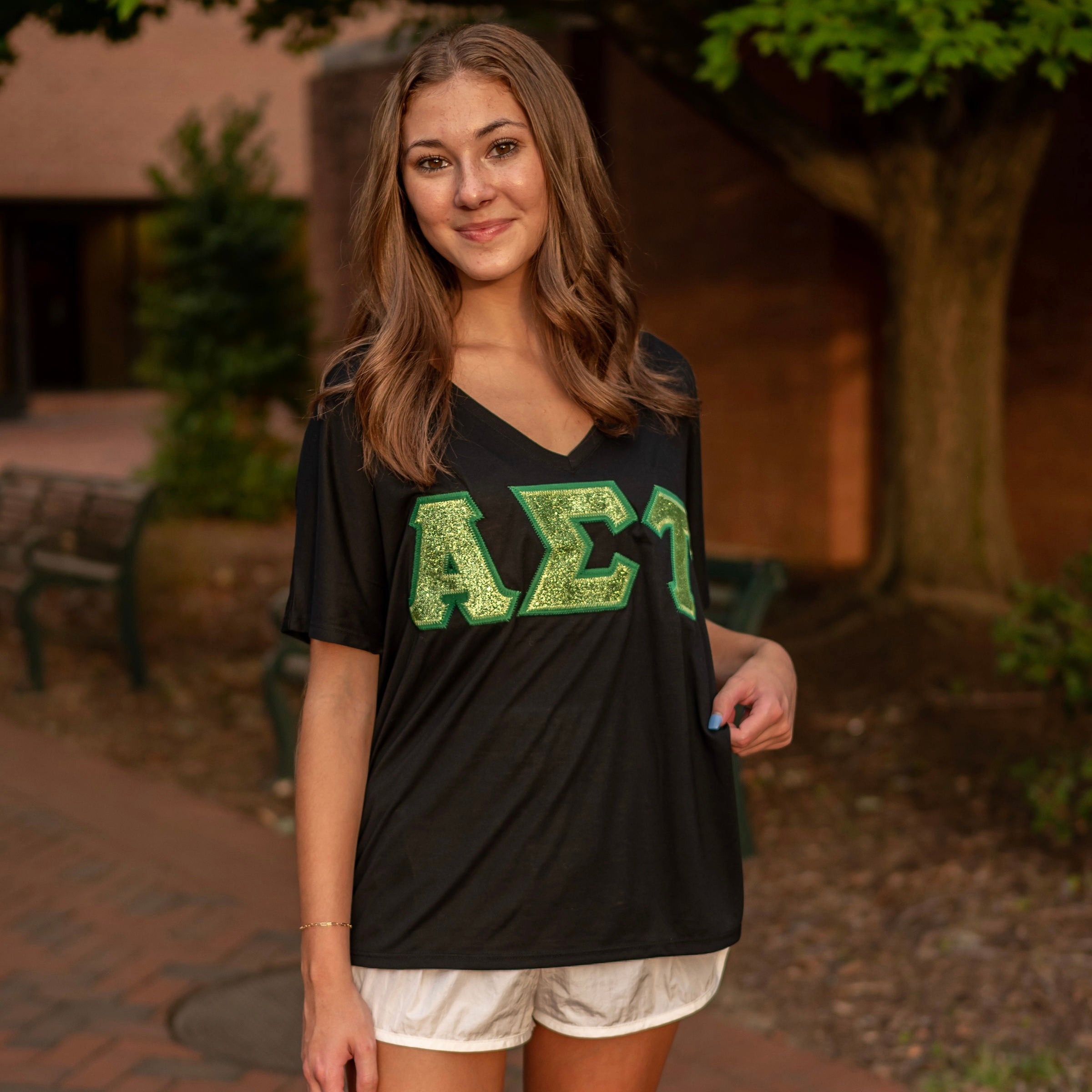 Glitter Greek Letter Shirt